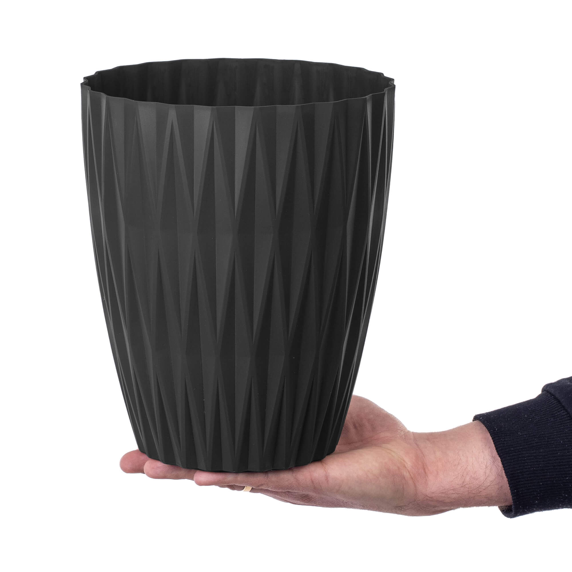 Doniczka z wkładką Terce 18 cm czarna