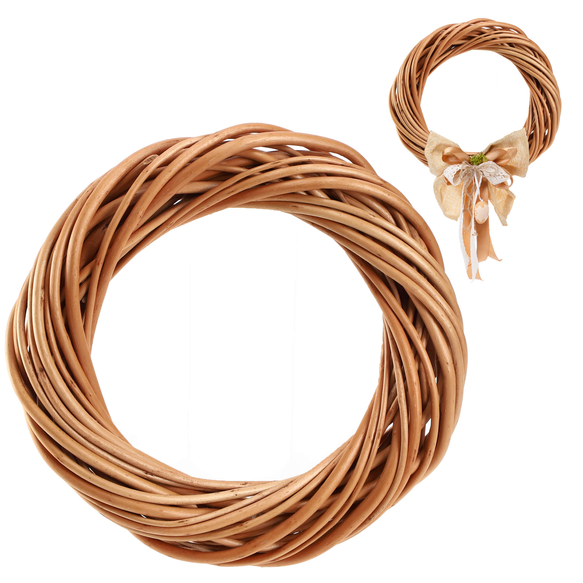 Wianek wiklinowy Berno 30 cm, naturalny