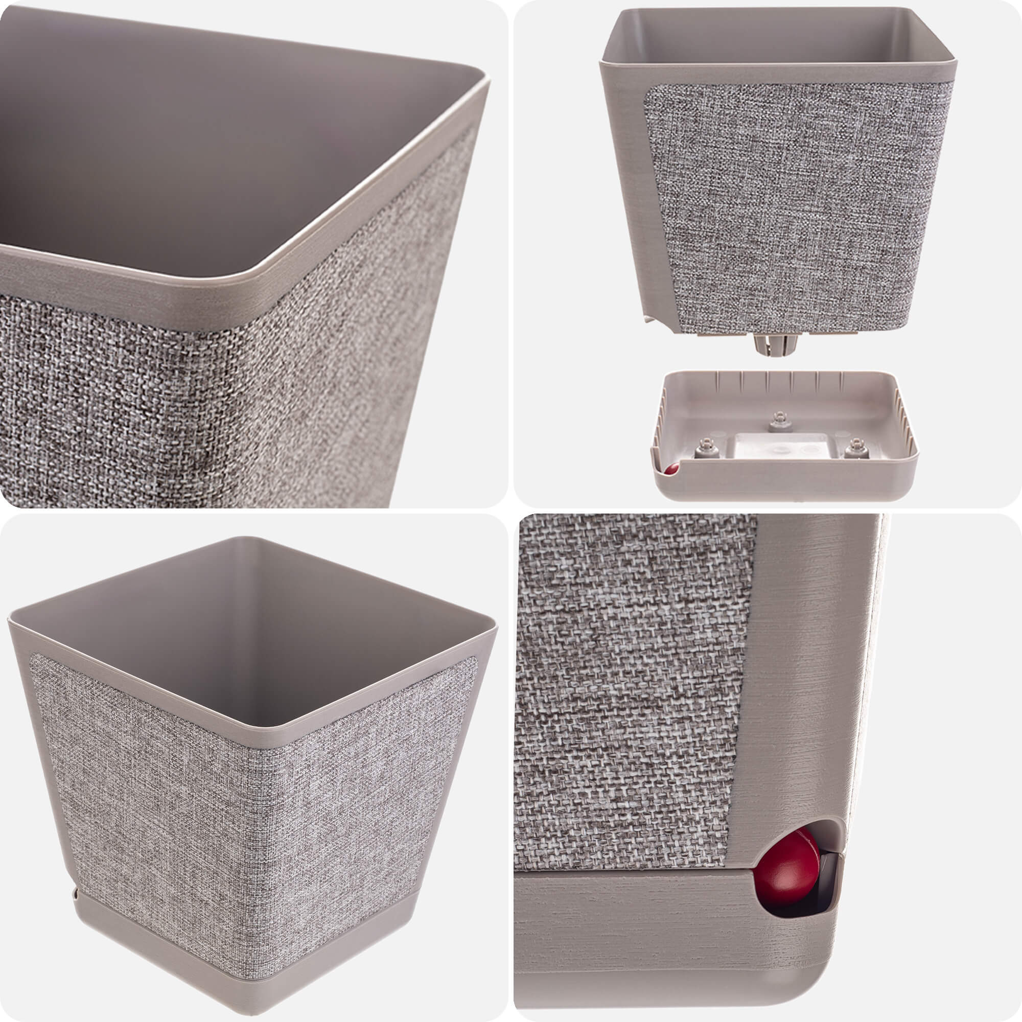Doniczka osłonka Lavaur 18cm szaro-beżowa