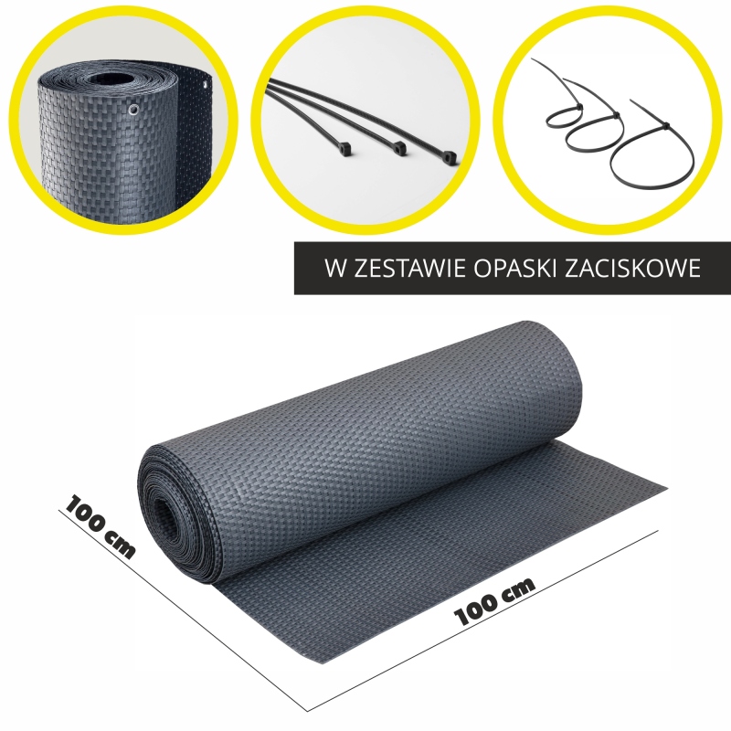 Osłona balkonowa Espa 100 x 100 cm, antracyt