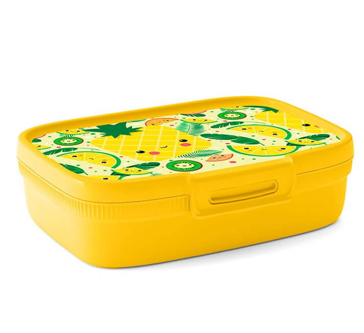 Pojemnik na żywność prostokątny Curver Snap Box 1.3L żółty