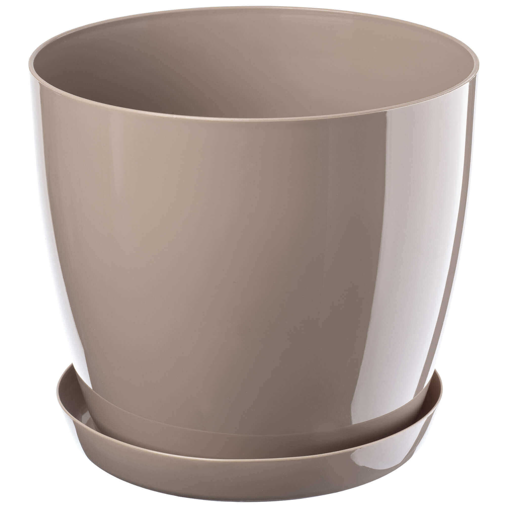 Doniczka Agen z podstawką 12 cm, beżowa