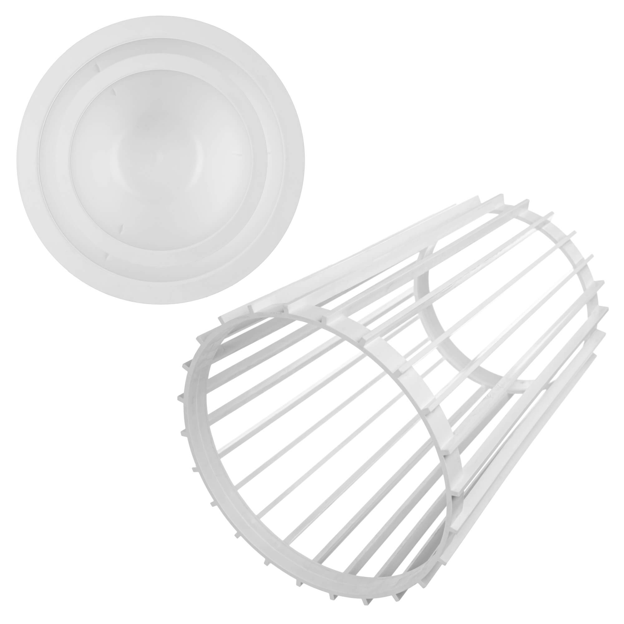 Kwietnik dwustronny Aytre 40 cm biały + 2 wkłady