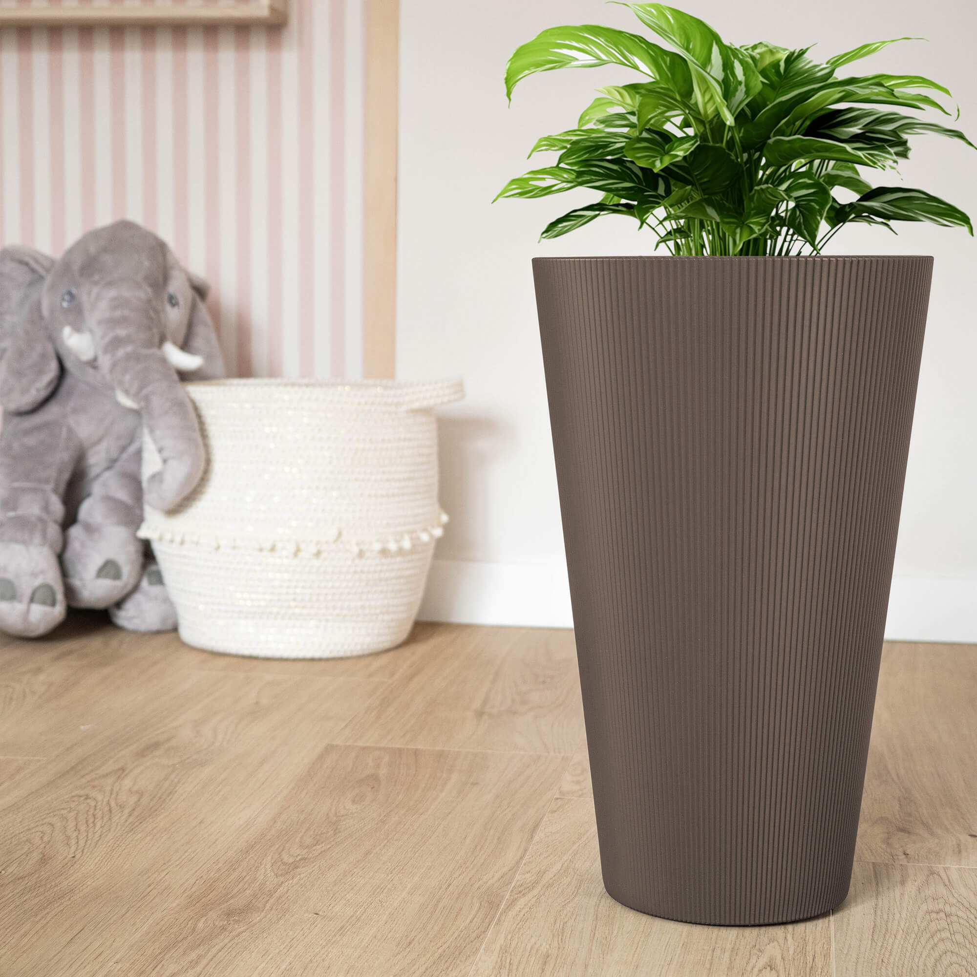 Doniczka Linea Slim 30 cm, kakao, 1 szt.