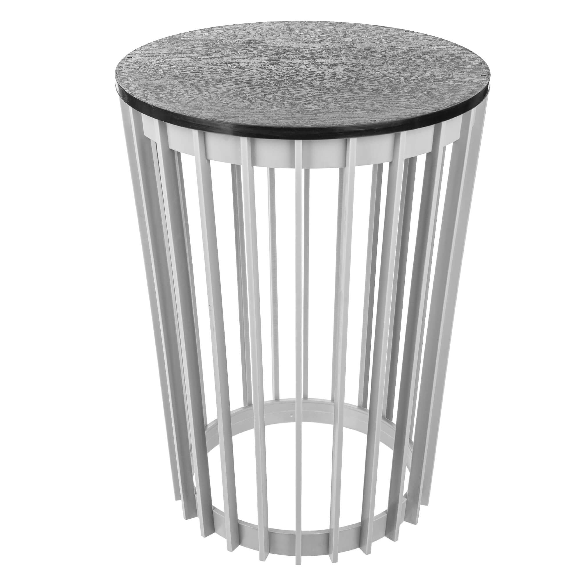 Kwietnik dwustronny Aytre 40 cm platynowy + blat czarny