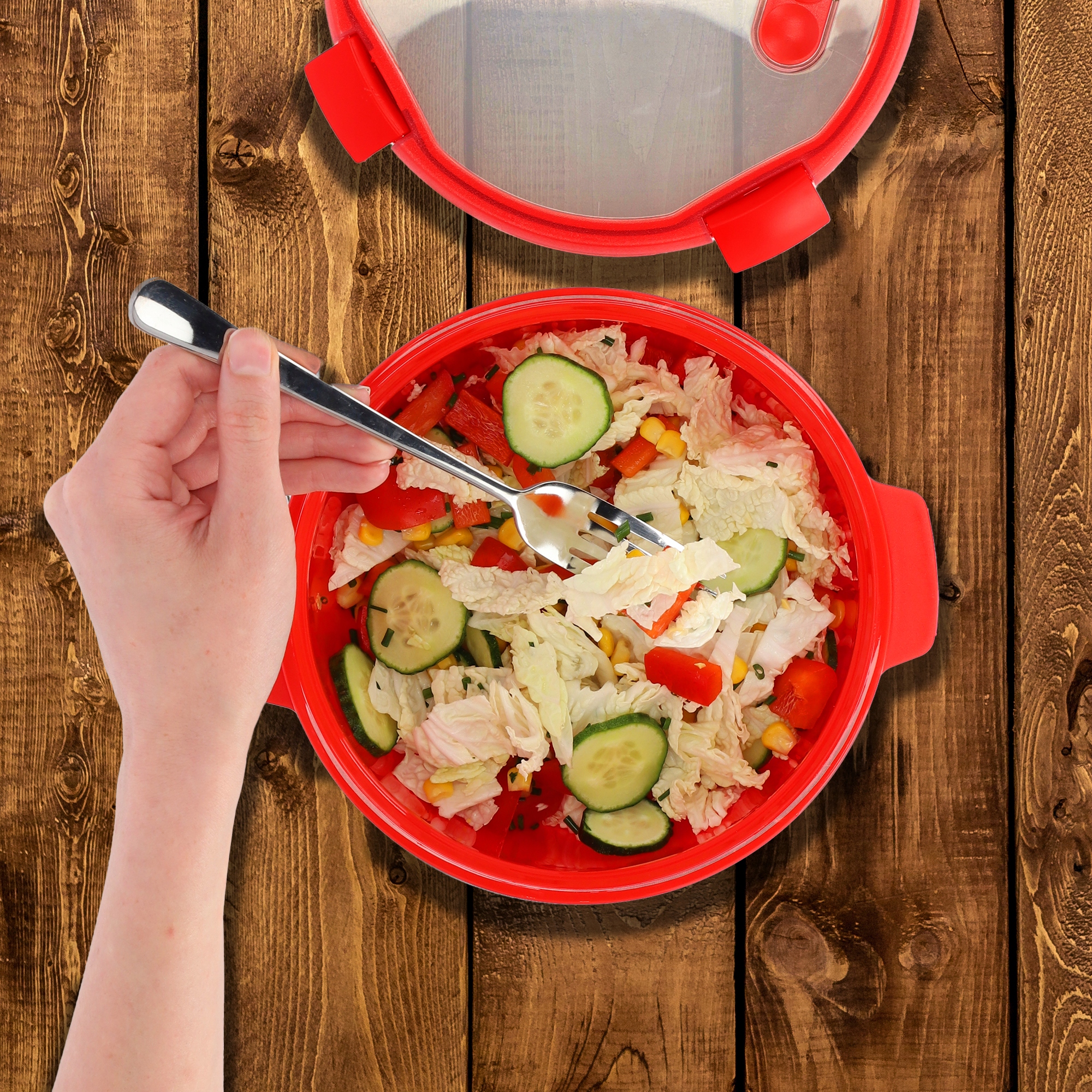Pojemnik na żywność Curver Noodles 0.9L, czerwony