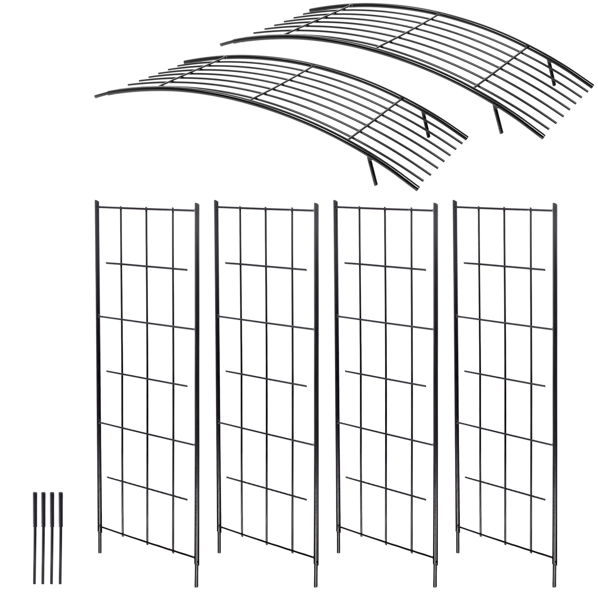 Pergola ogrodowa na kwiaty Atri 275 cm, czarna