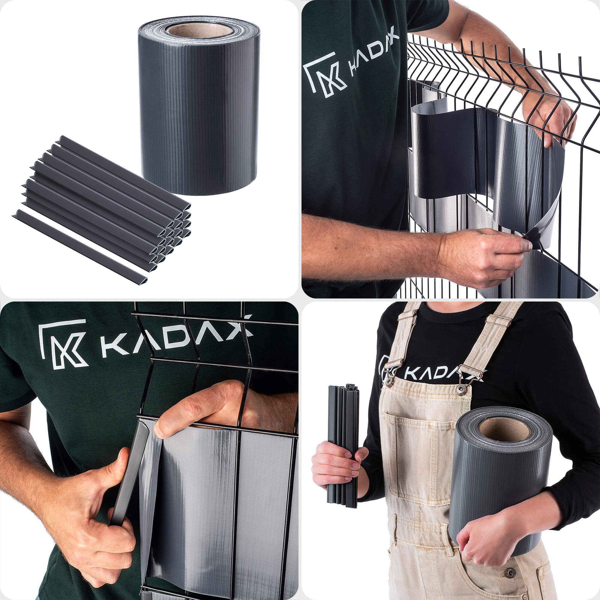 Taśma ogrodzeniowa Langon 19 cm x 35 m szara