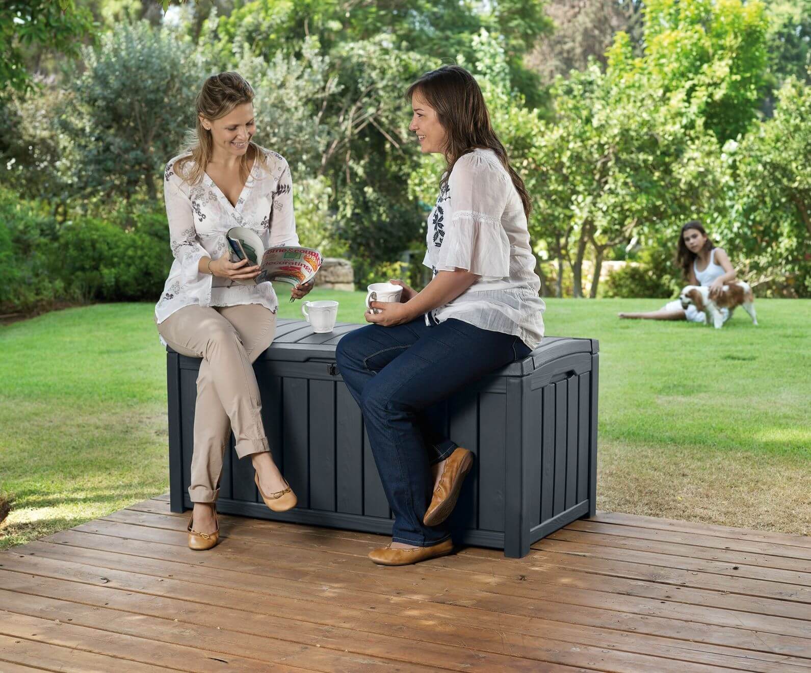 Skrzynia ogrodowa Keter Glenwood Storage 390L, grafit
