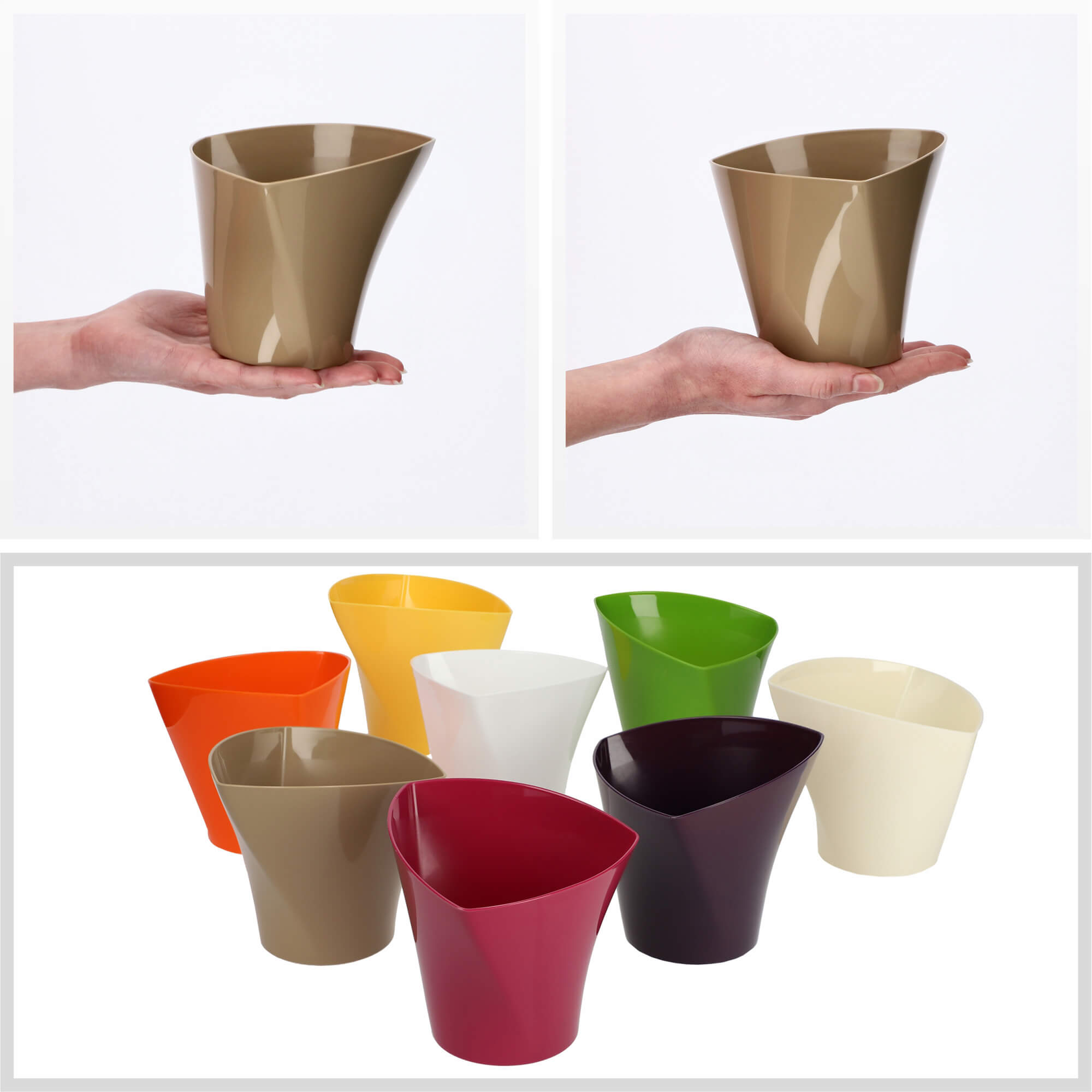 Doniczka na kwiaty Sisco 13 cm, beżowa