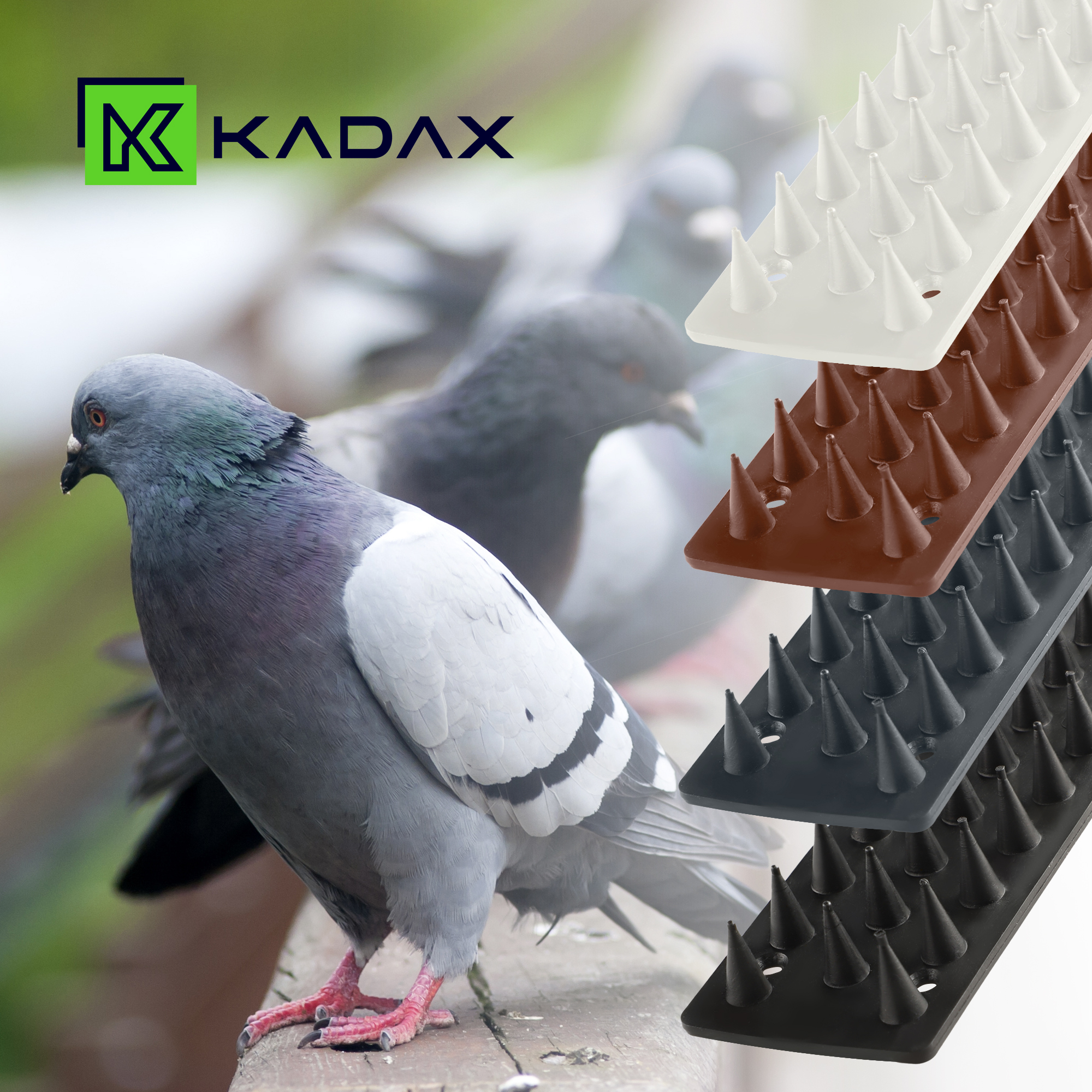 Plastikowe kolce Tosta przeciw ptakom 4,5 x 50 cm czarne 10 szt.