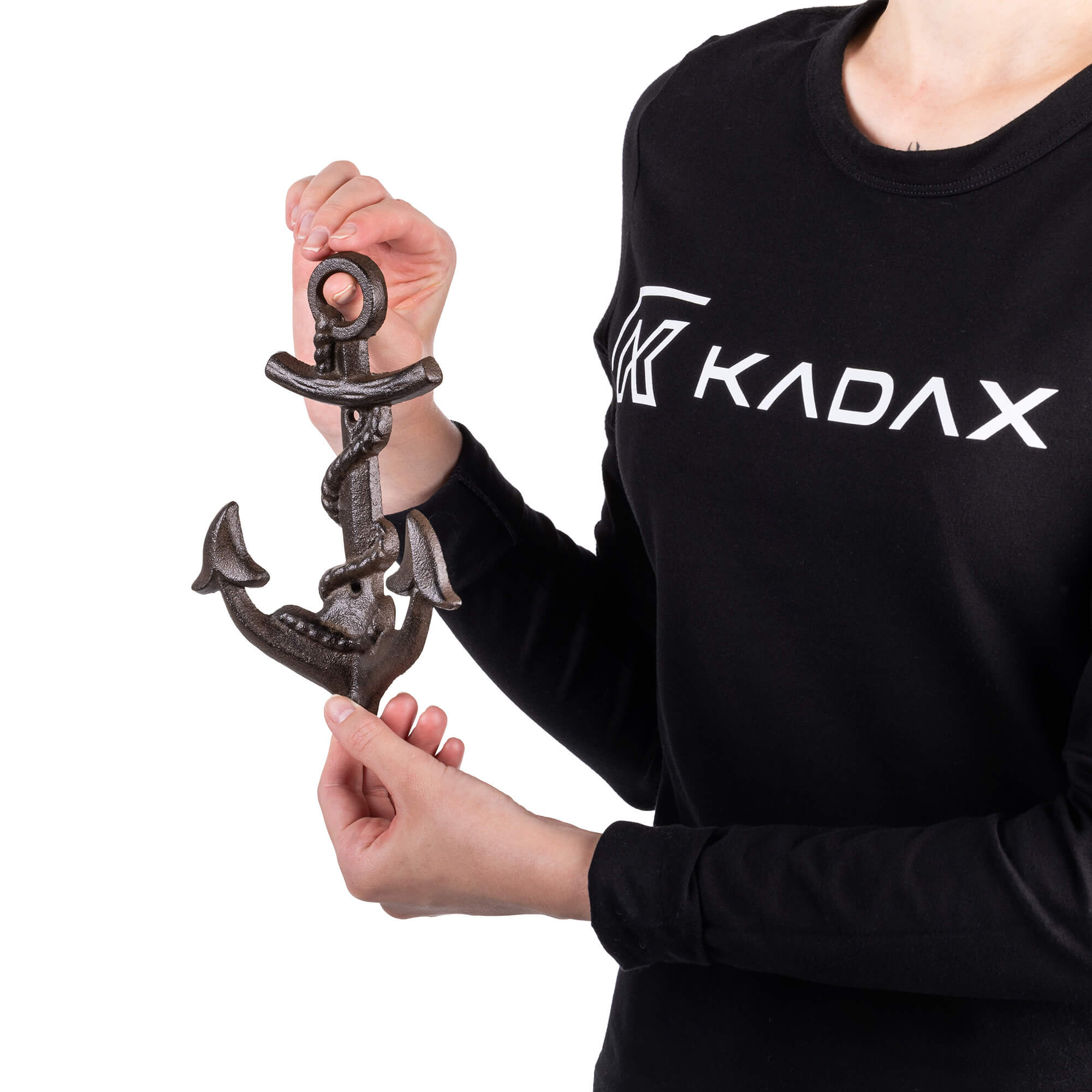 Wieszak ścienny żeliwny Lihme kotwica brązowy 4 szt.