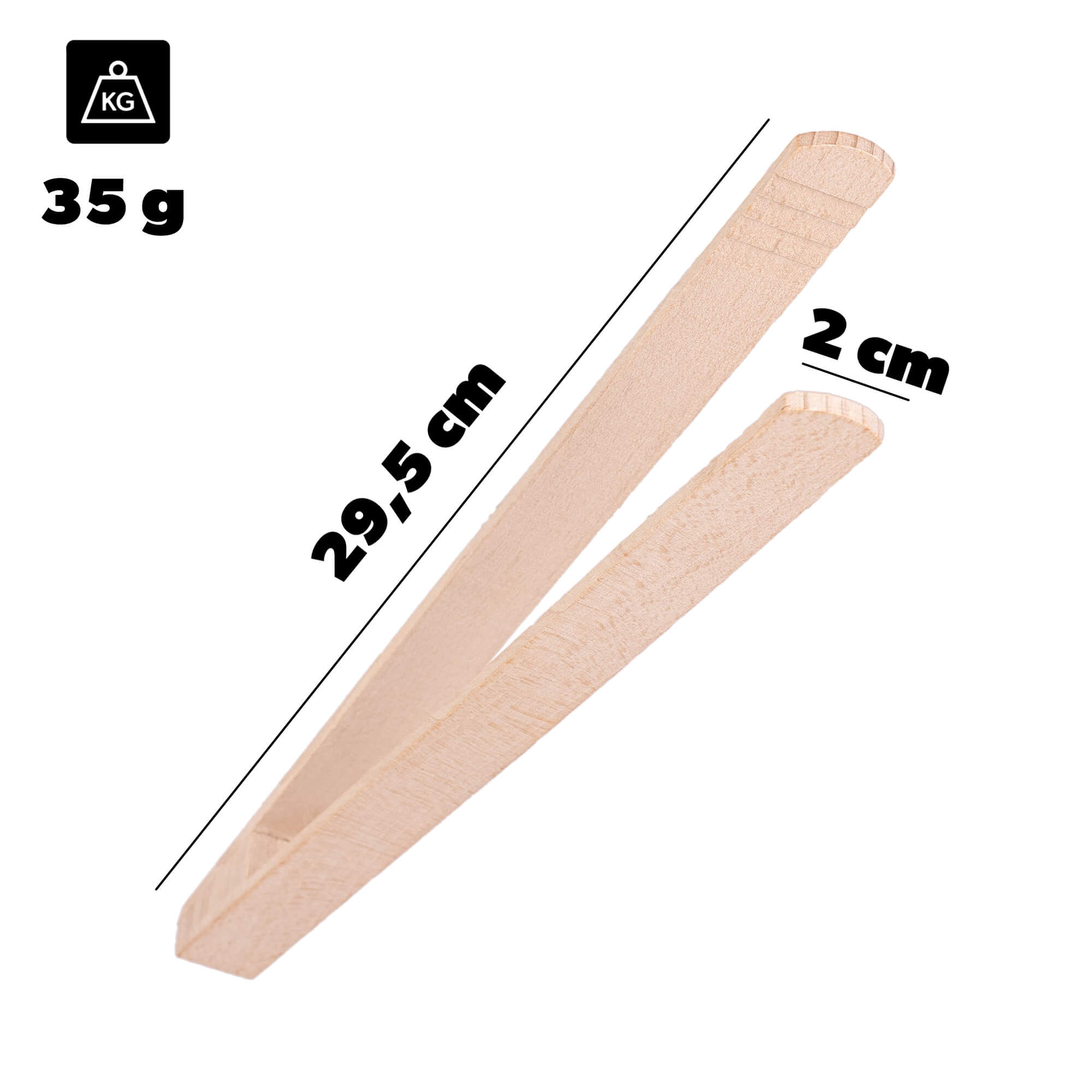 Szczypce drewniane do ogórków Vetice 29.5 cm
