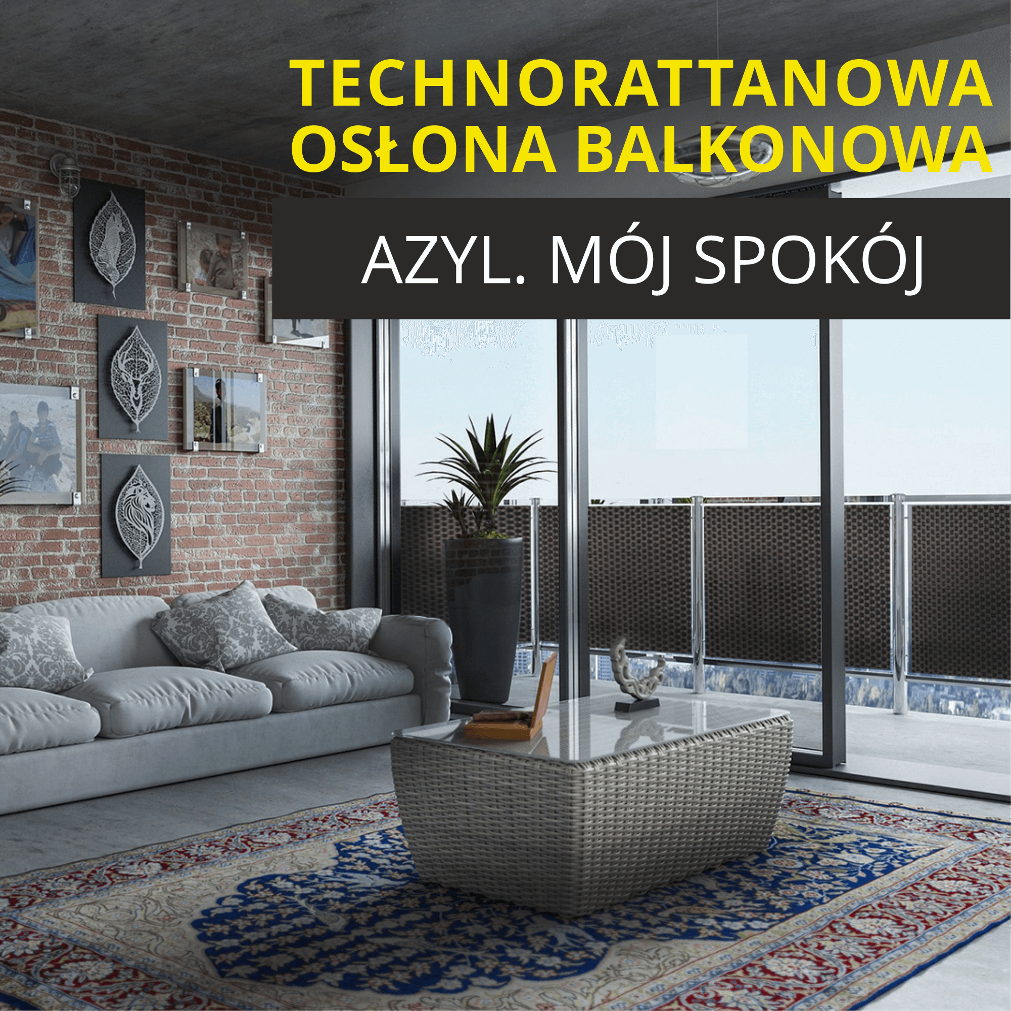 Osłona balkonowa 90 x 700 cm, czarna