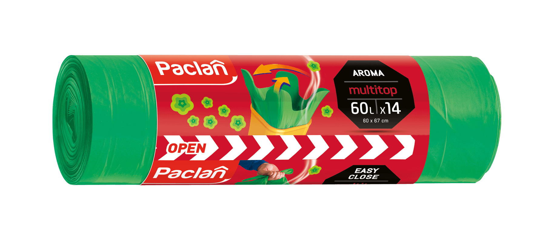 Paclan worki na śmieci Multitop zapachowe 60L 14 szt.