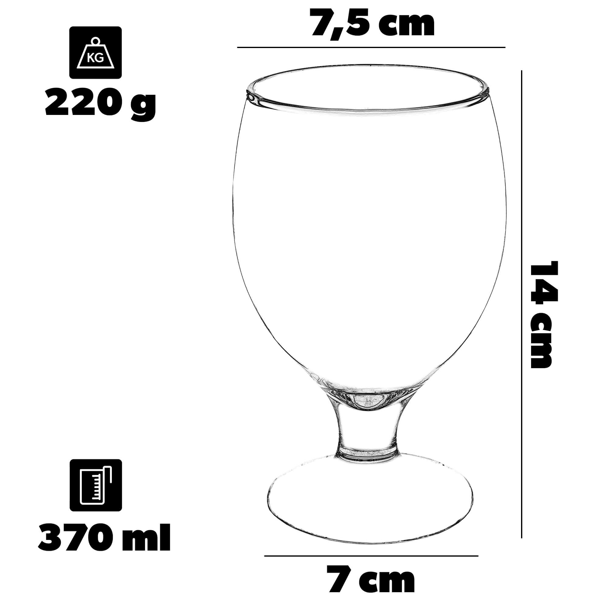 Kufle do piwa i zimnych napojów Forio 370 ml 1 szt.