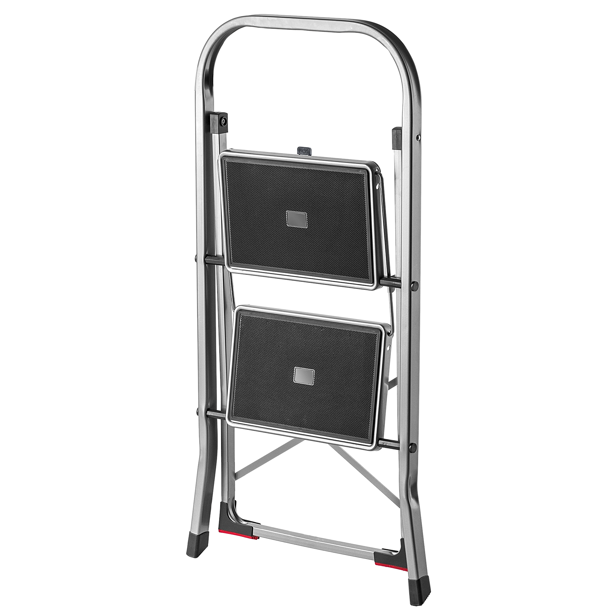 Drabinka aluminiowa Borne 2 stopnie, srebrna