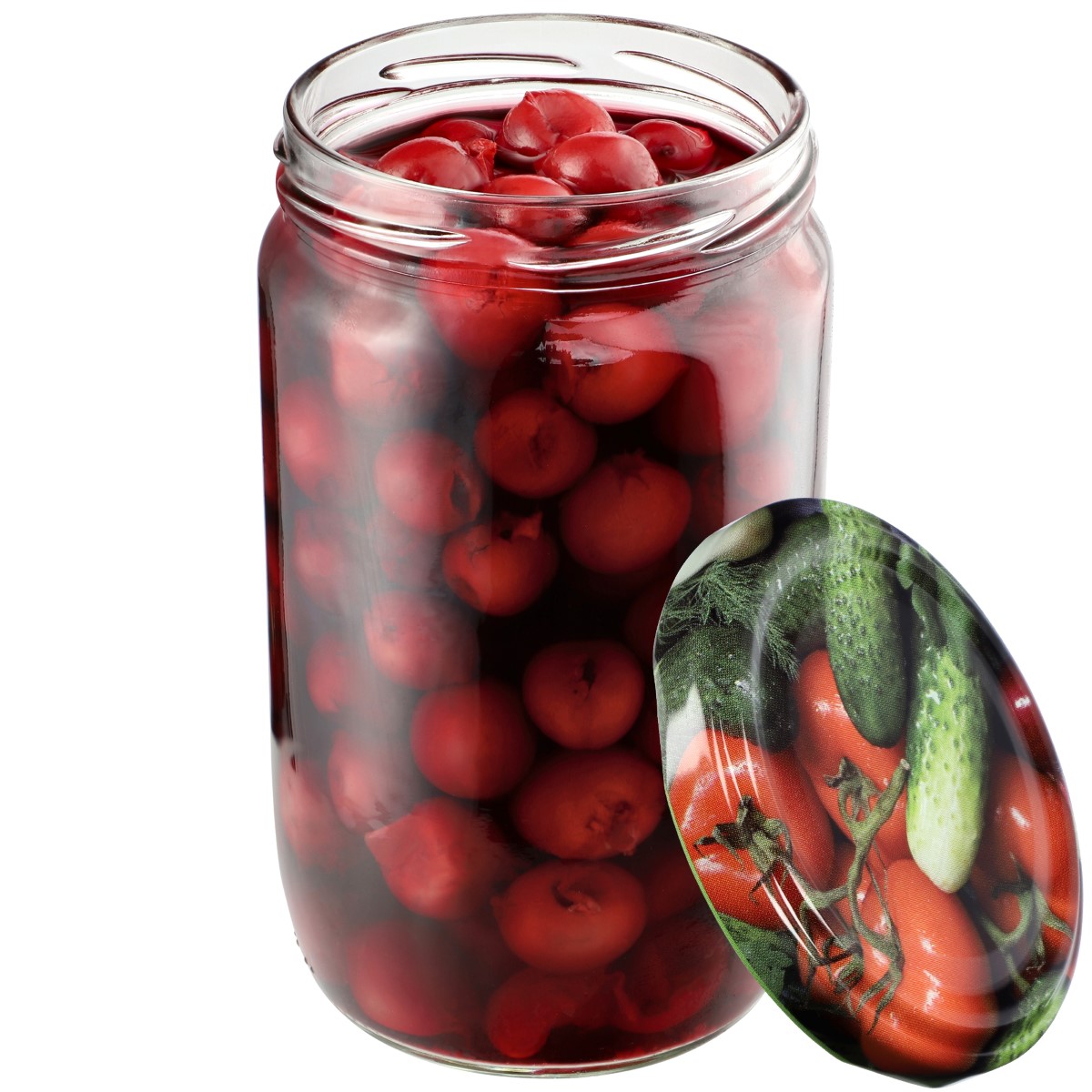 Słoiki na przetwory Niva 720ml 24szt fi 82 mm + wieczka "Warzywa"