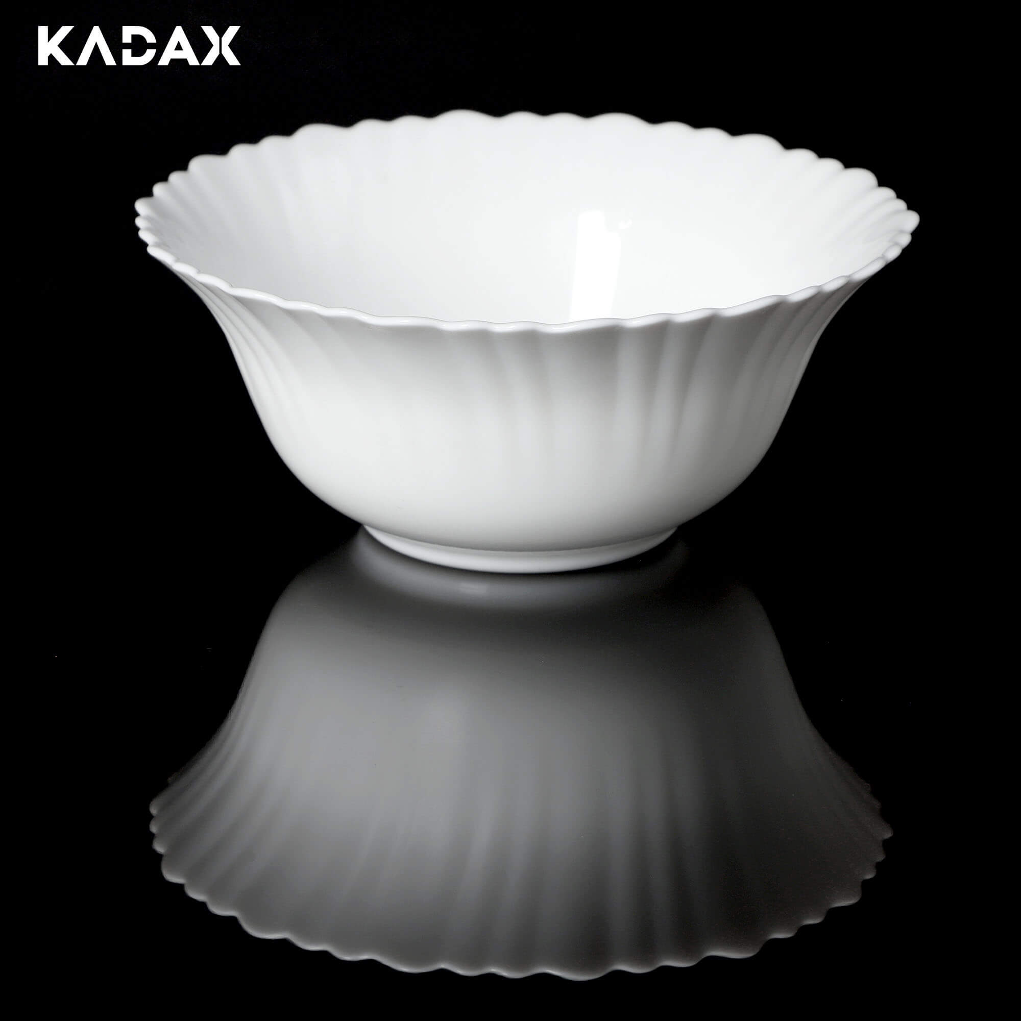 Salaterka szklana Auris 16 x 6 cm, biała