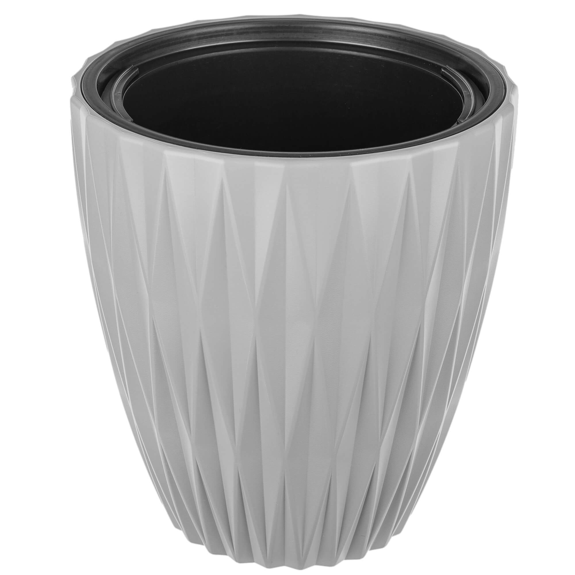 Doniczka Caro 40 cm, jasnoszara, 1 szt.