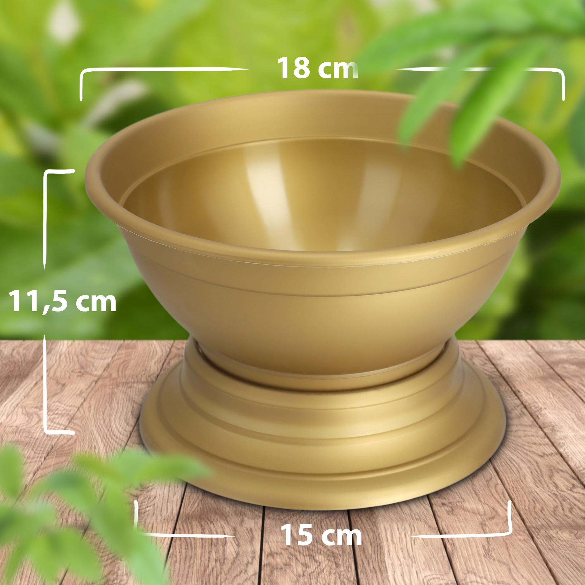 Misa cmentarna Ulmi na kwiaty 18 cm, złota