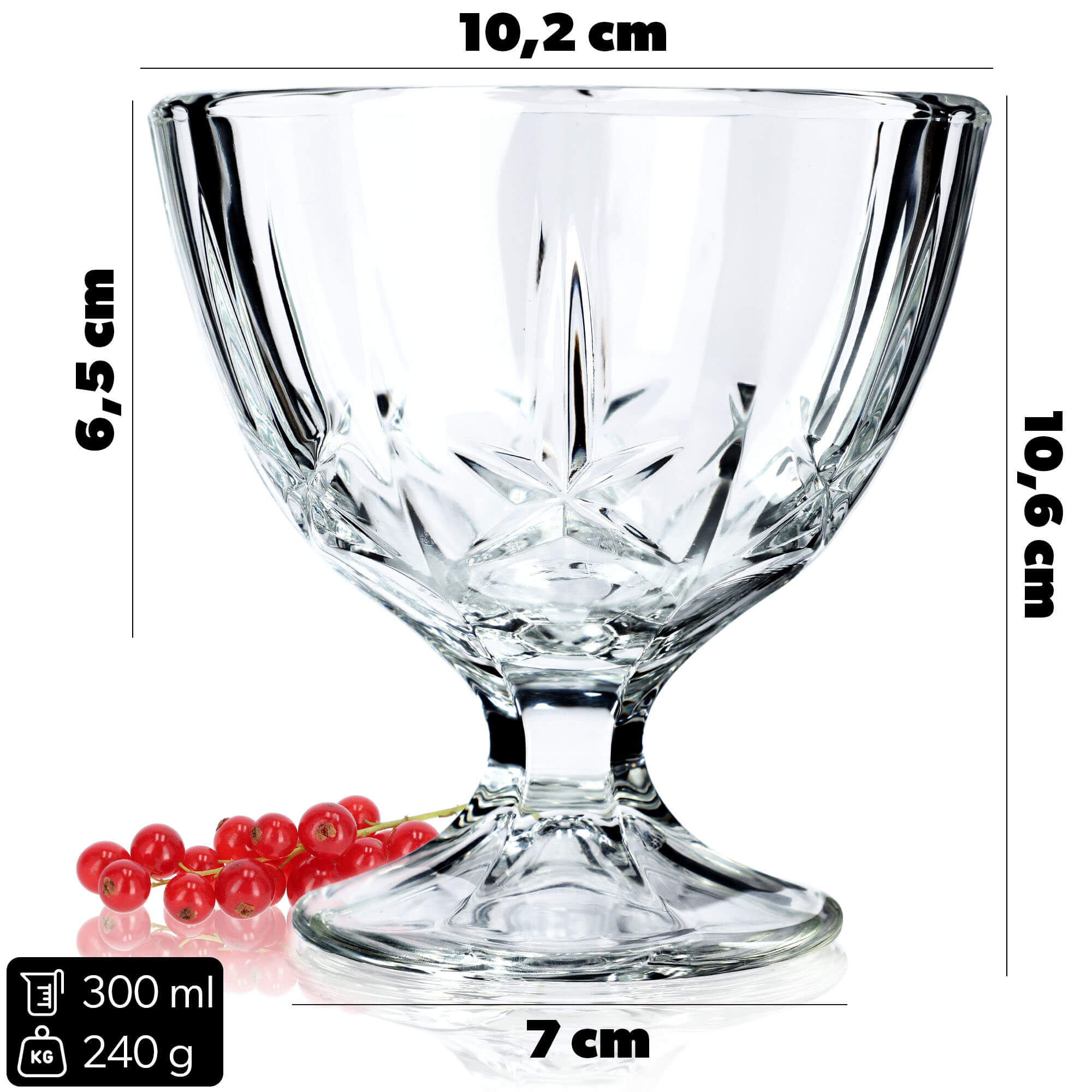 Pucharki do lodów i deserów Snag 300 ml, 6 szt.
