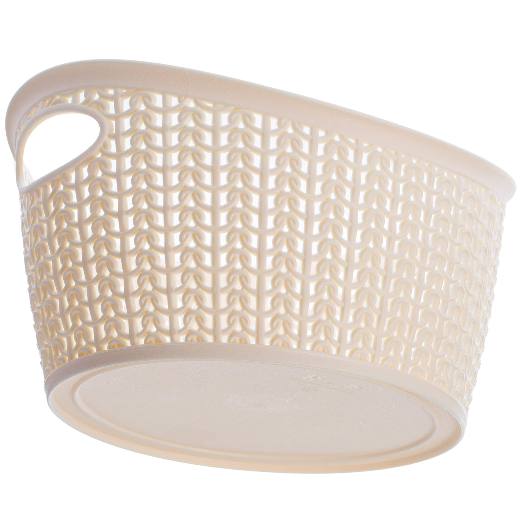 Koszyk plastikowy owalny Malm 3.3L, kremowy