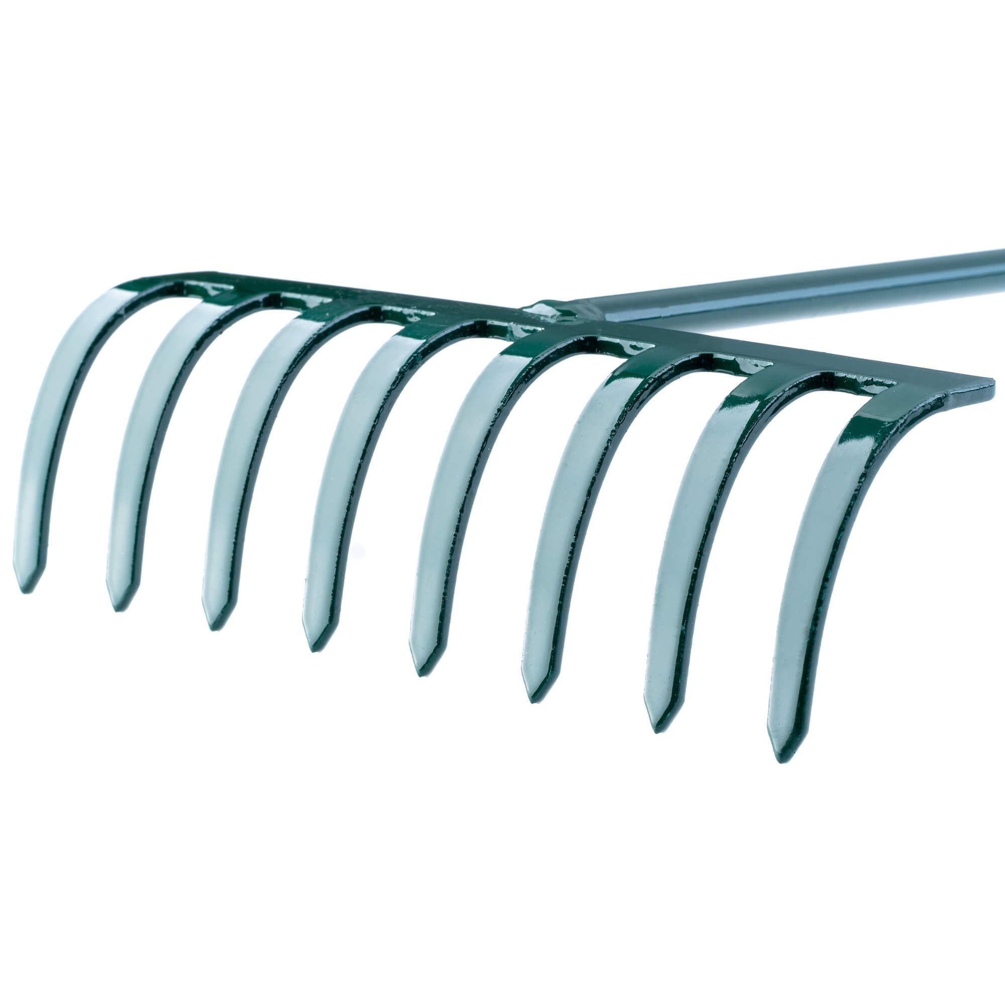 Grabki ogrodowe 8 zębów 60 cm, zielone