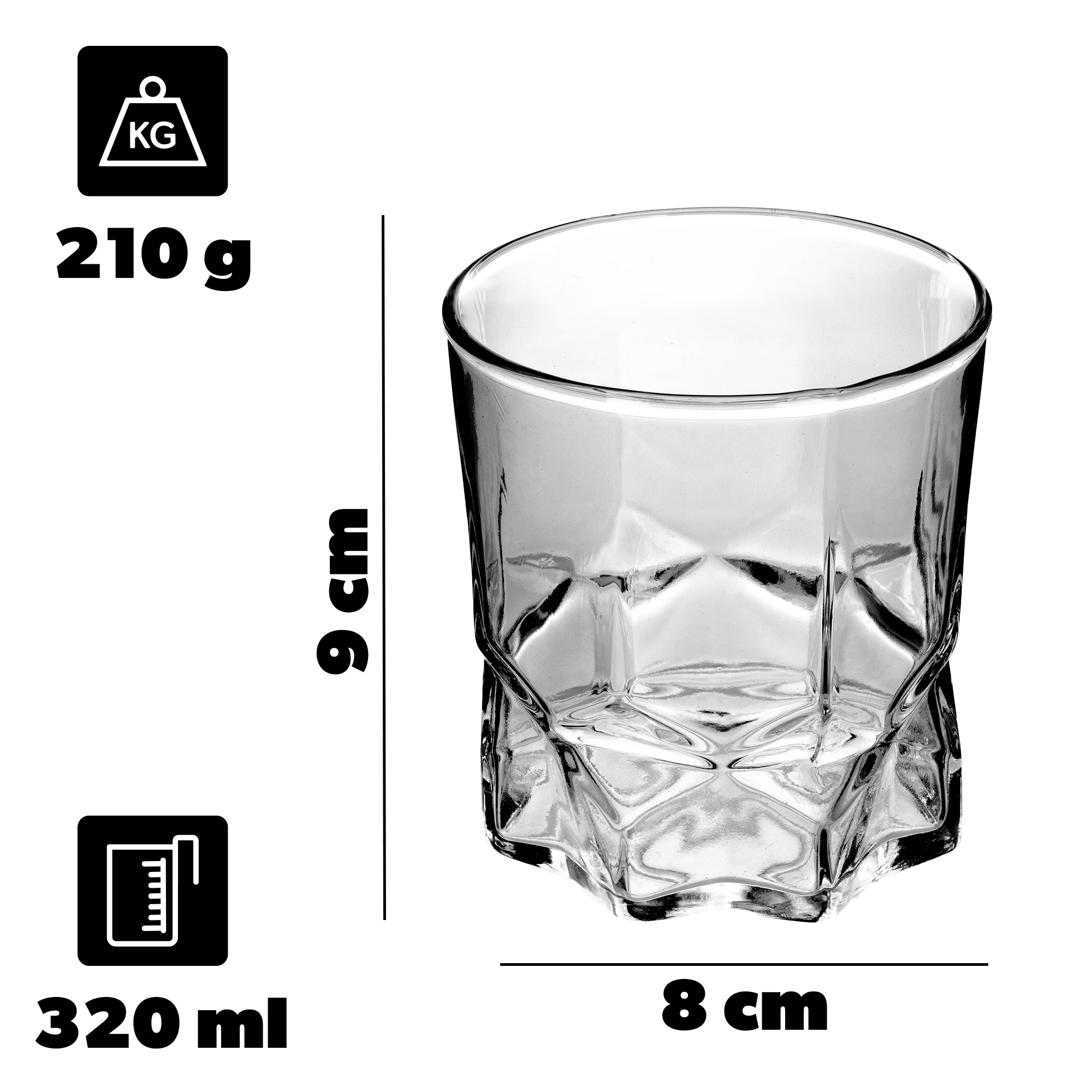 Szklanka do whisky Lecera 320ml 12szt