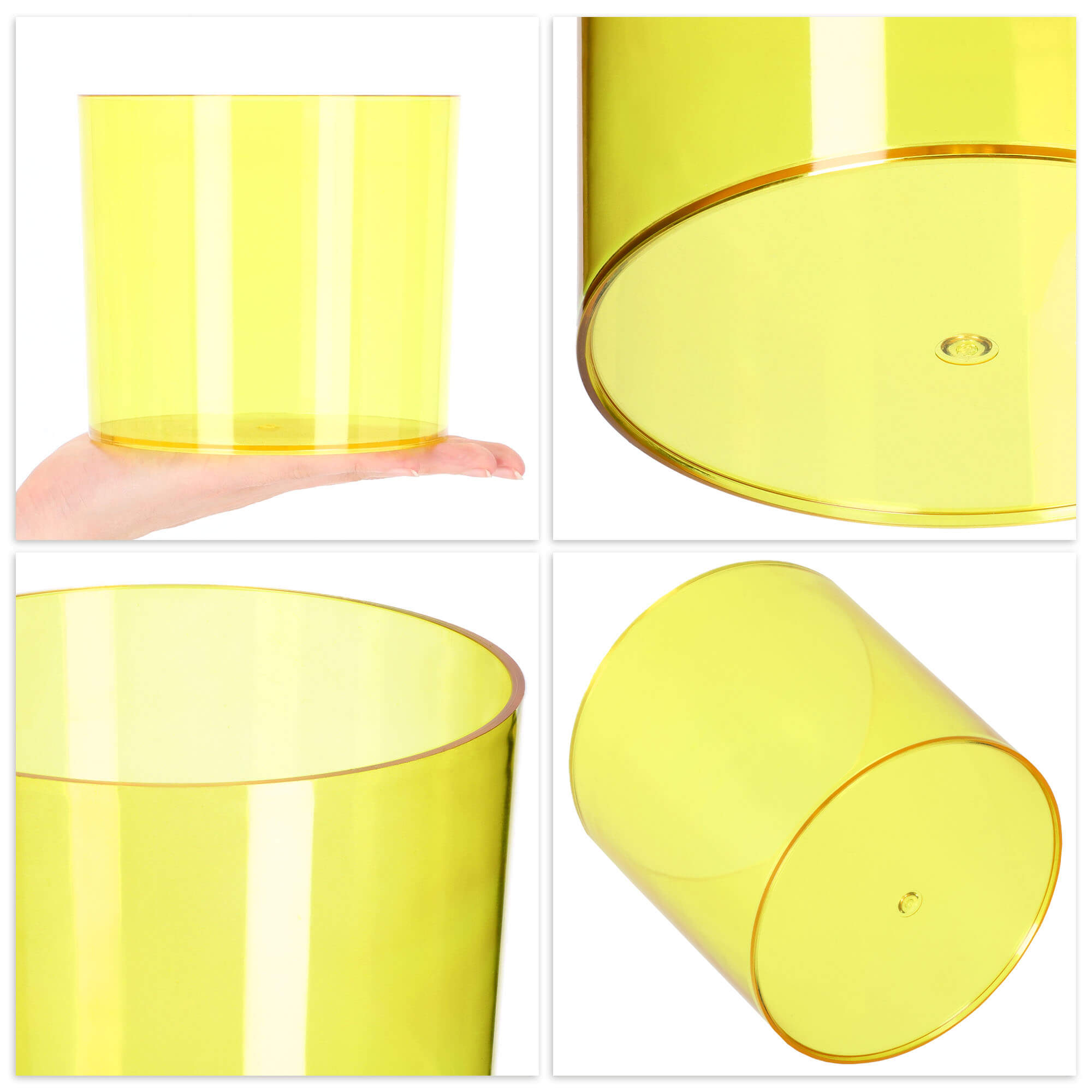 Doniczka na kwiaty okrągła Figari 14 cm, żółta