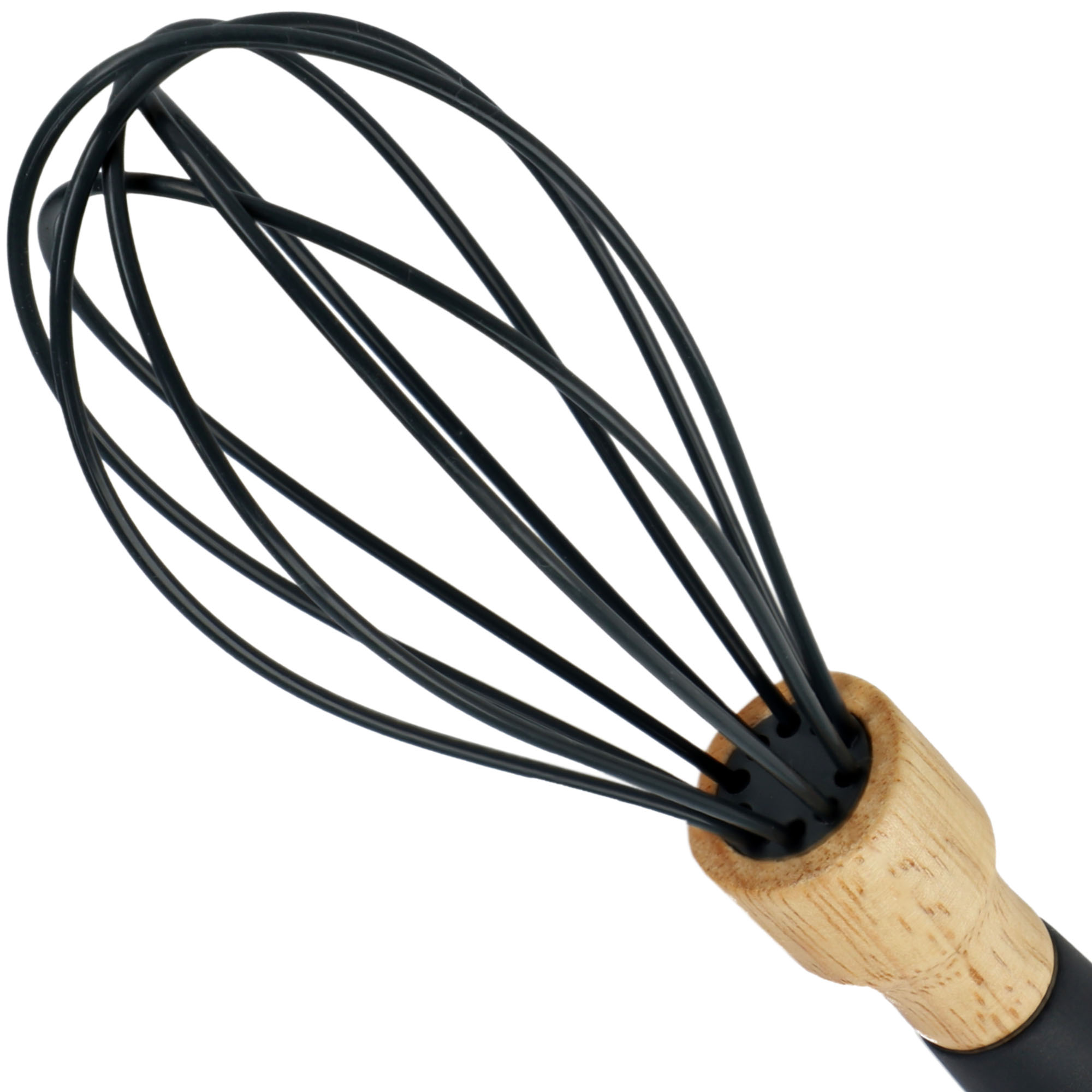 Silikonowy ubijak do piany 26 cm, czarny