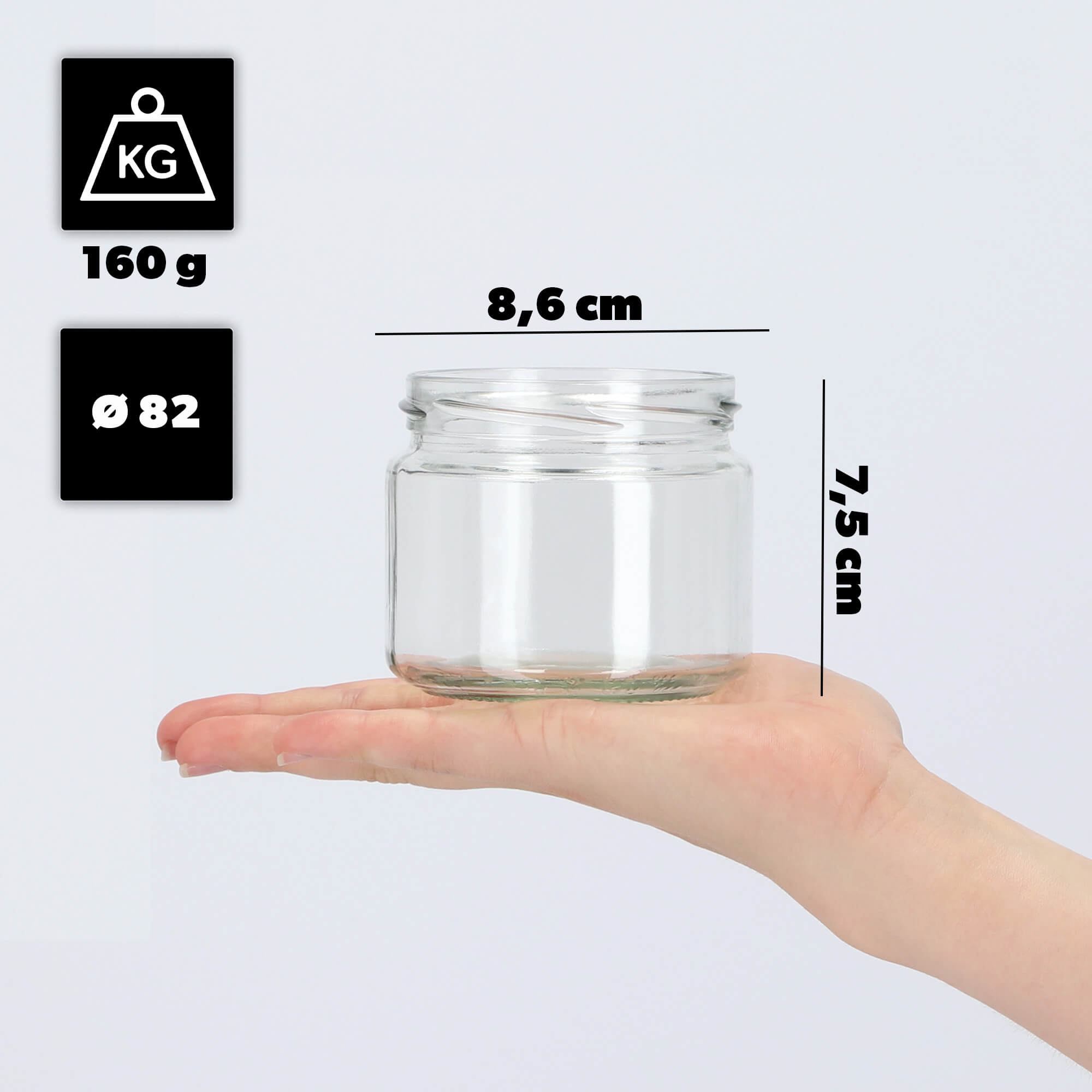 Słoiki na przetwory Sonka 330ml 50szt fi 82 mm + wieczka "Koty"
