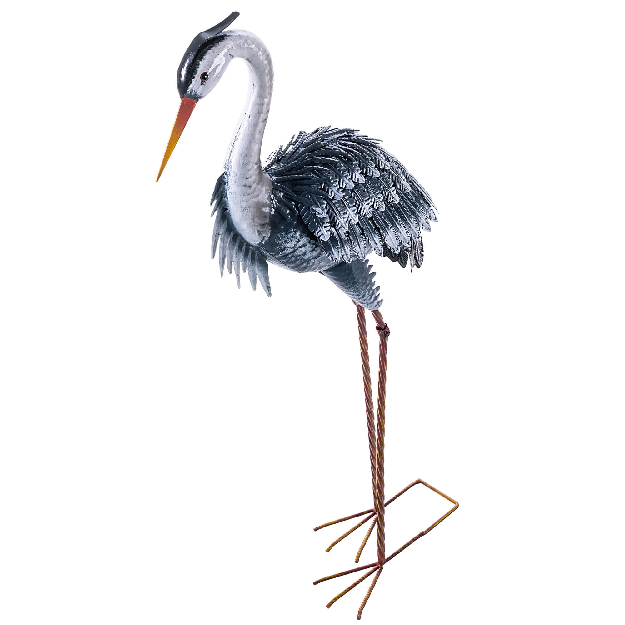 Figura ogrodowa Esson żuraw stalowa 110 cm