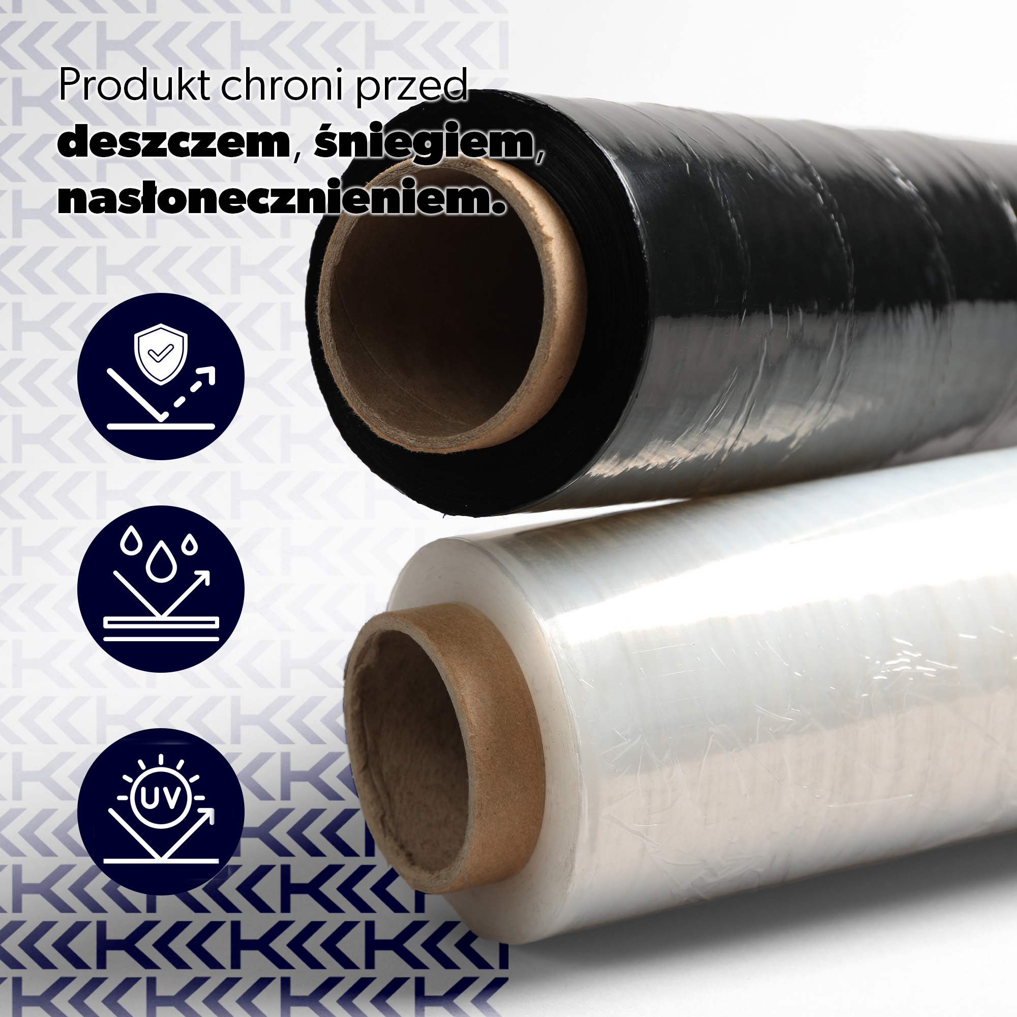 Folia stretch transparentna Chas, 2 szt 300m