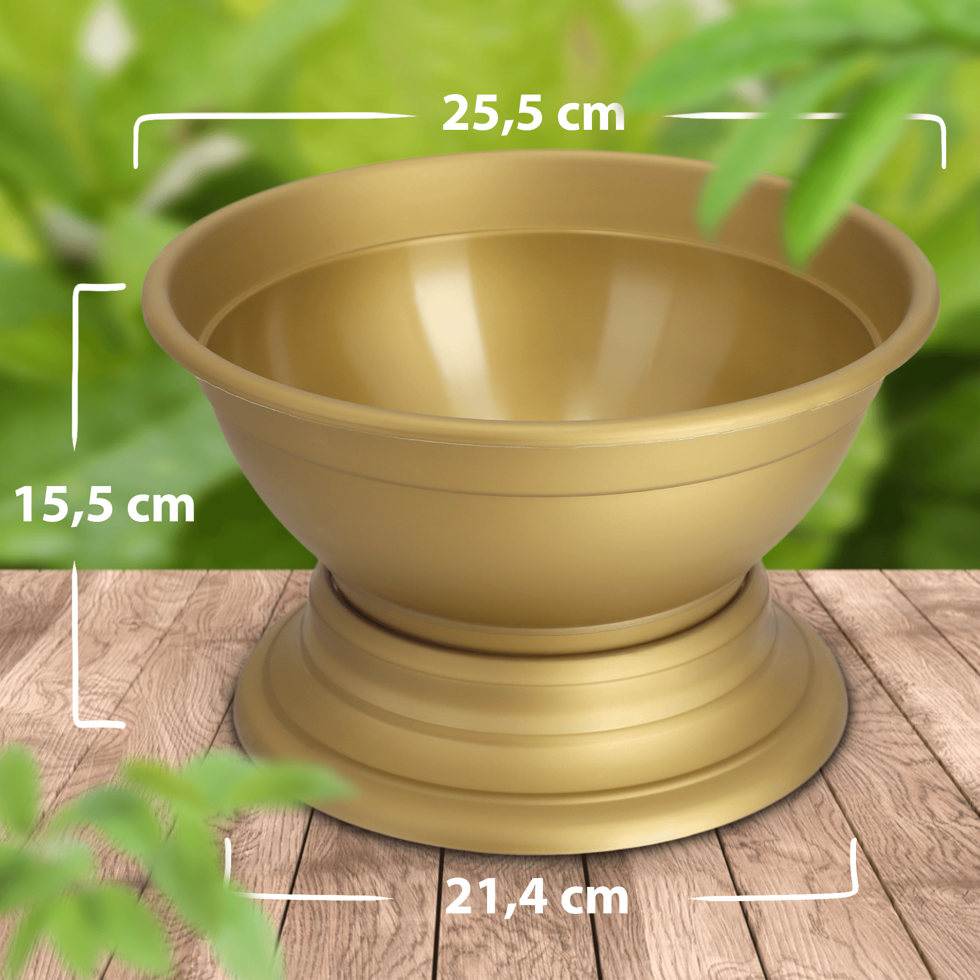 Misa cmentarna Ulmi na kwiaty 26 cm, złota