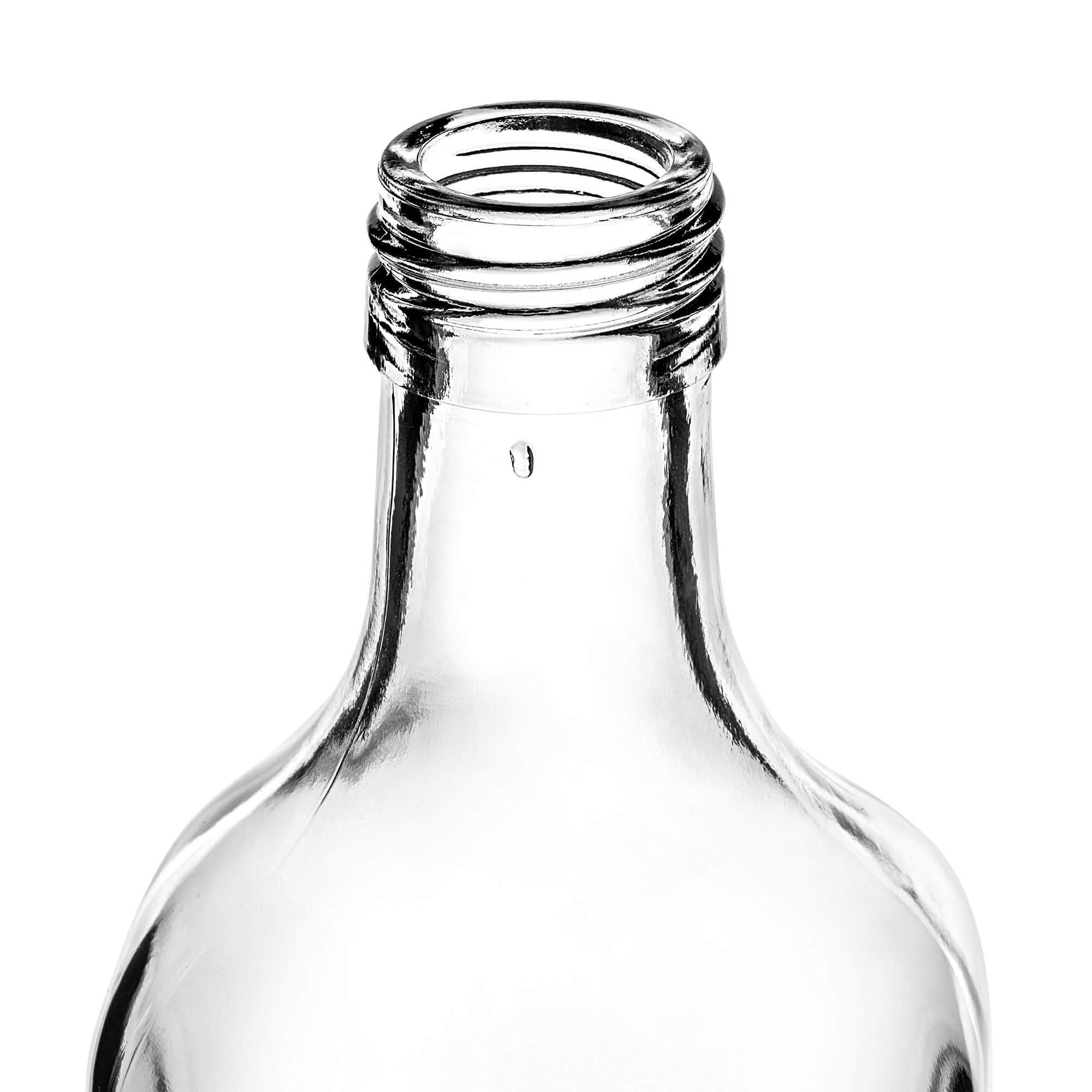 Szklana butelka na whisky Vigna 500ml z czarną zakrętką 5 szt.