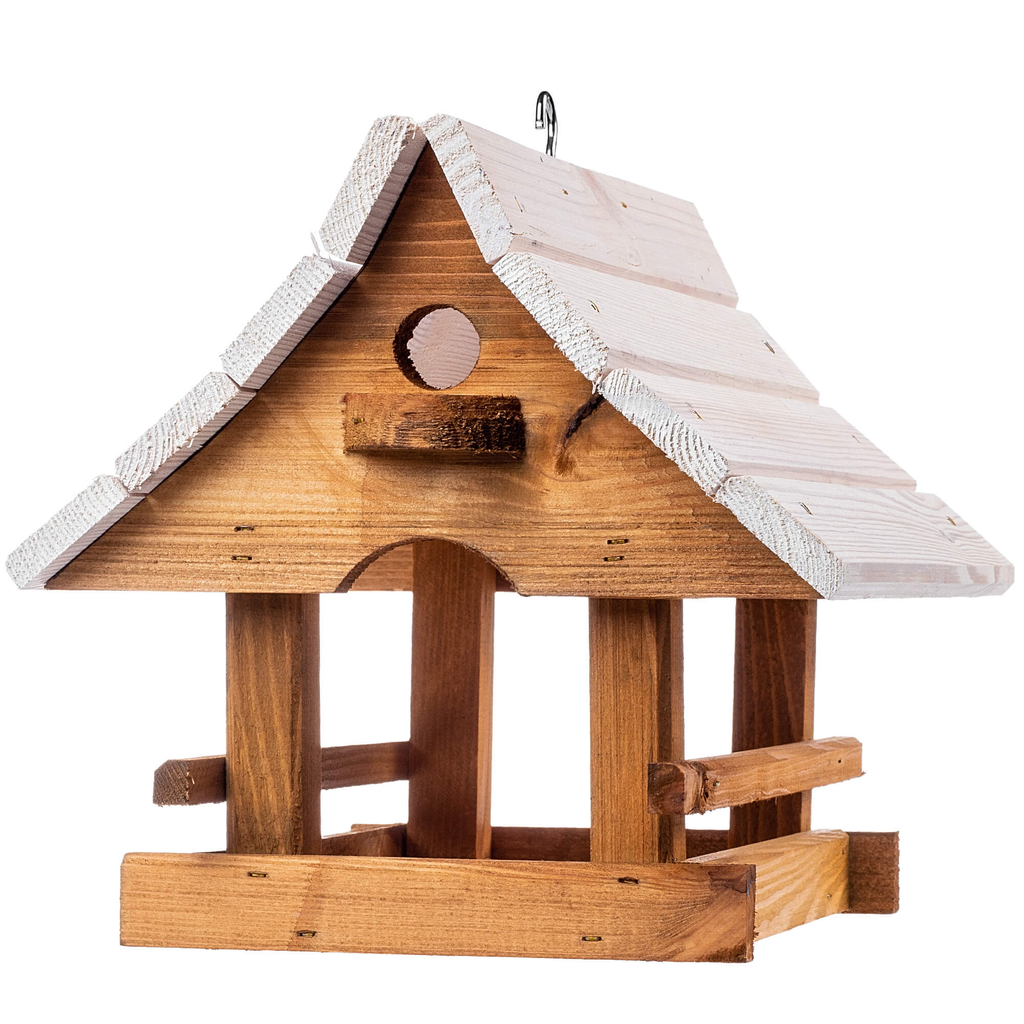 Karmnik dla ptaków Arbis domek 30 x 25 cm naturalny-biały