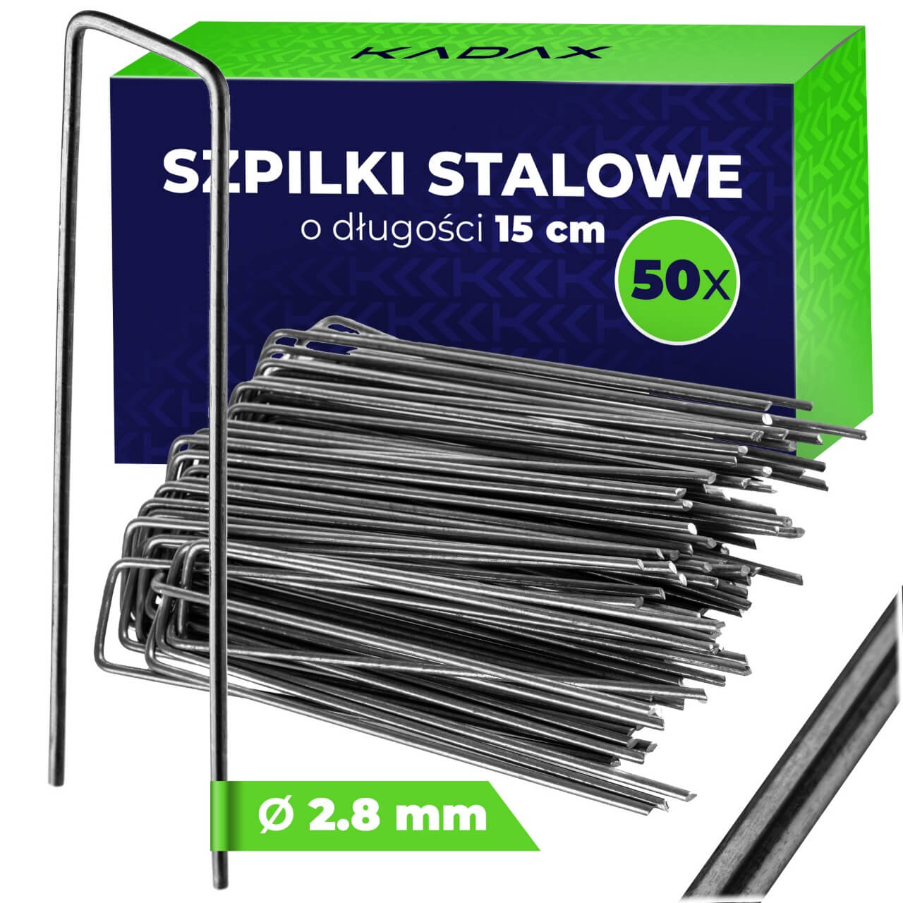 Szpilki ogrodowe Lezay 15 cm x 4 cm x 2.8 mm stalowe 50 szt.