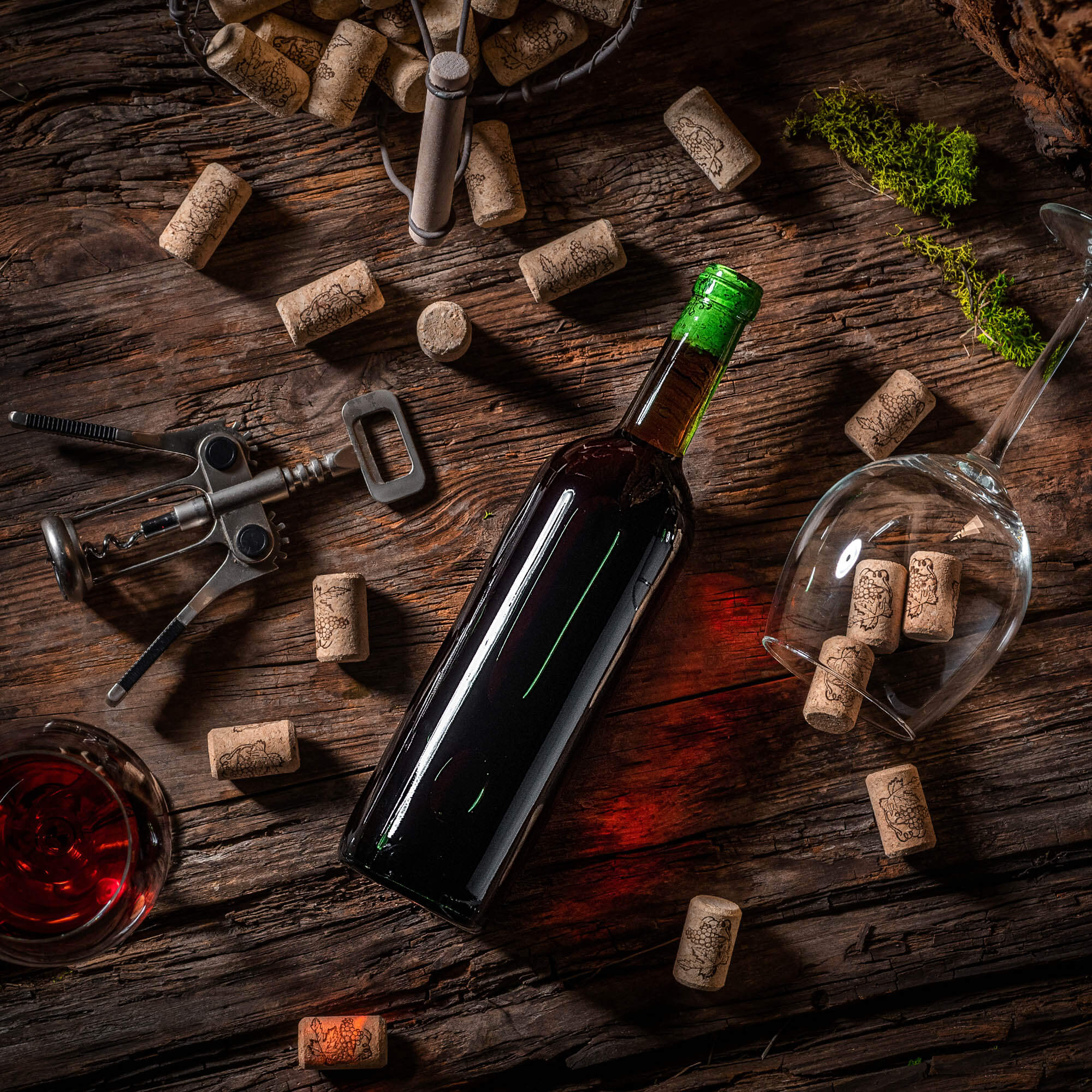 Butelka na wino Biagio 750ml zielona bez korka 1 szt.