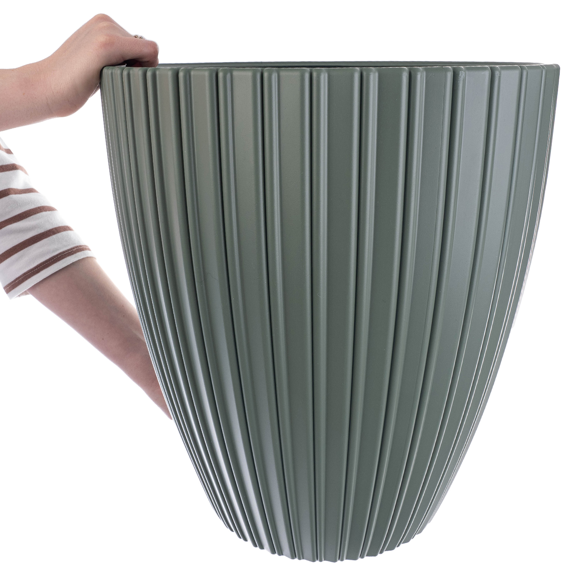 Doniczka na kwiaty Raivael 30 cm szałwiowa