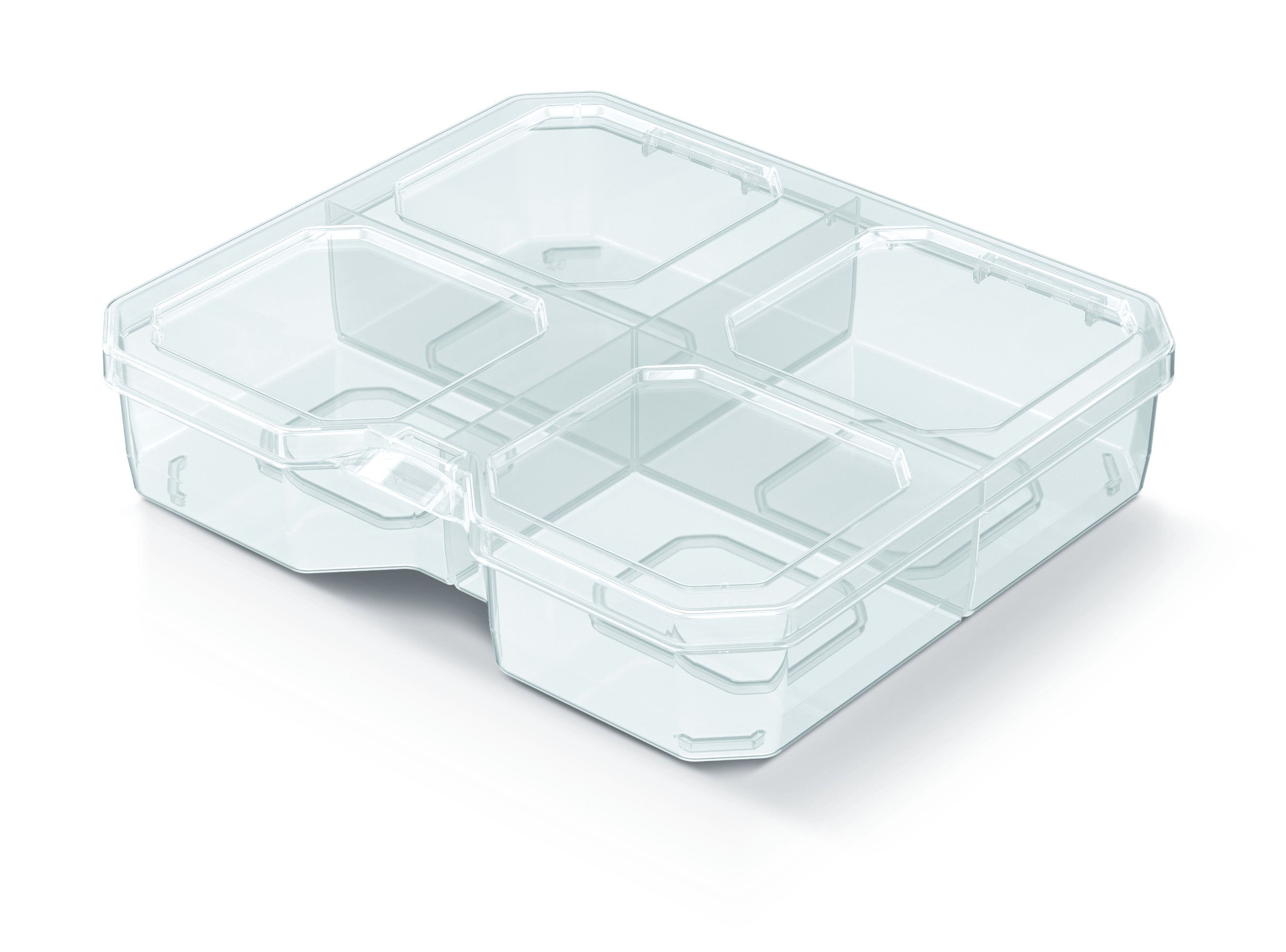 KISTENBERG Organizer narzędziowy SQR Box 15 niski - KSQ15154 - transparentny