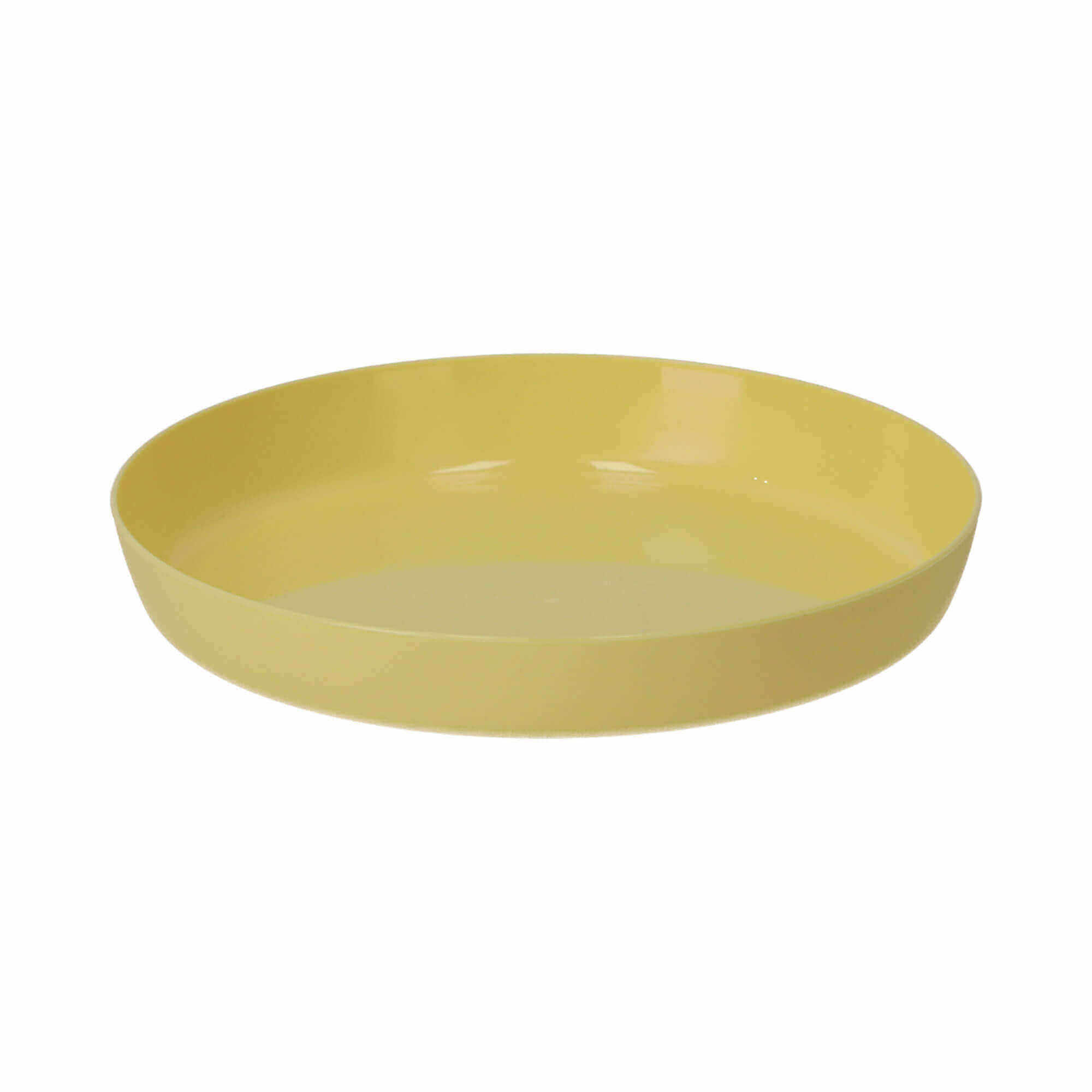 Doniczka Agen z podstawką 9 cm, matowa żółta