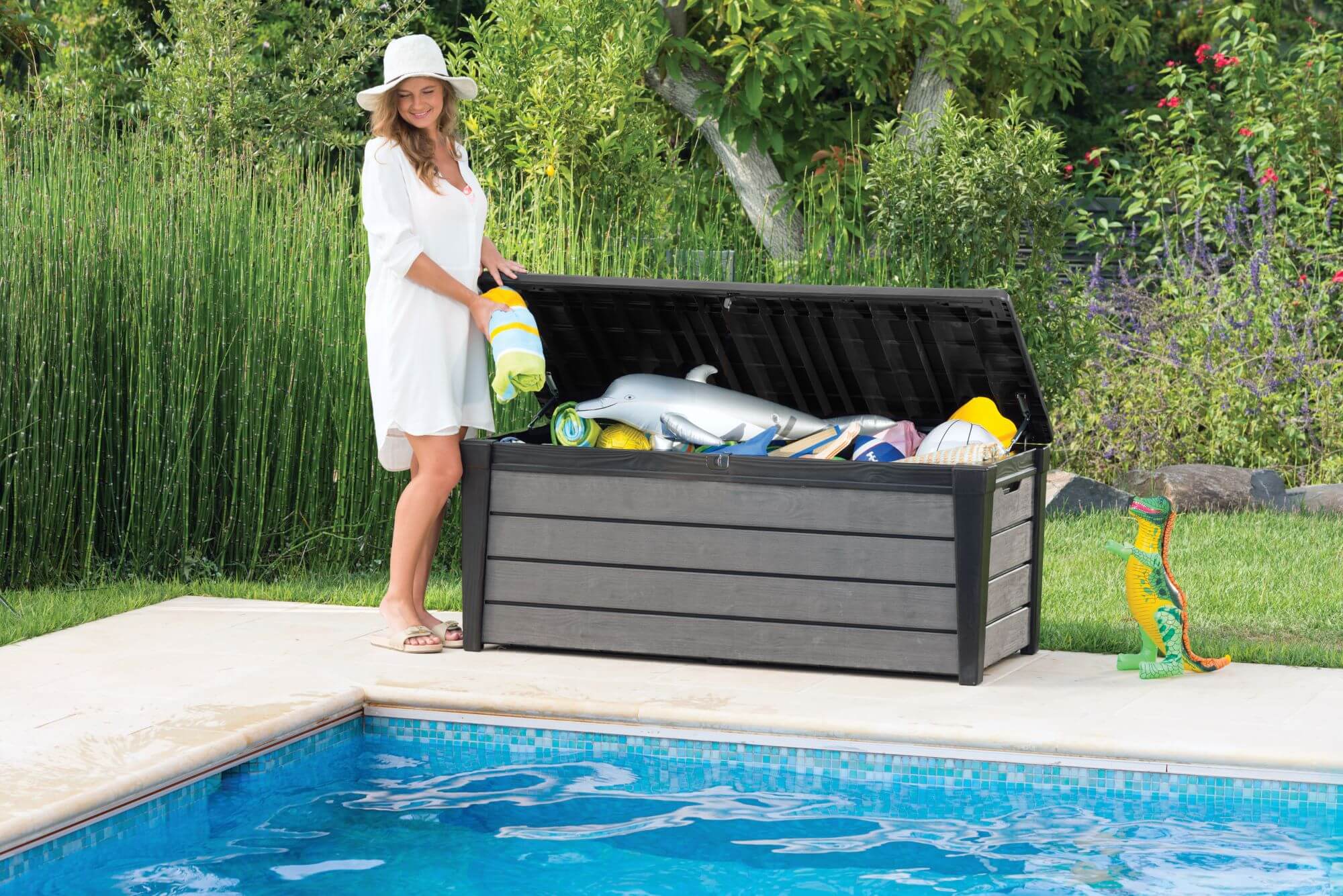 Skrzynia ogrodowa Keter Brushwood Storage Box 455L, grafit