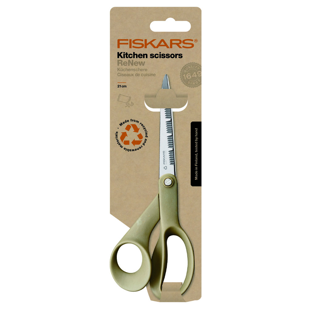 Fiskars 1062543 ReNew Nożyczki kuchenne ząbkowane 