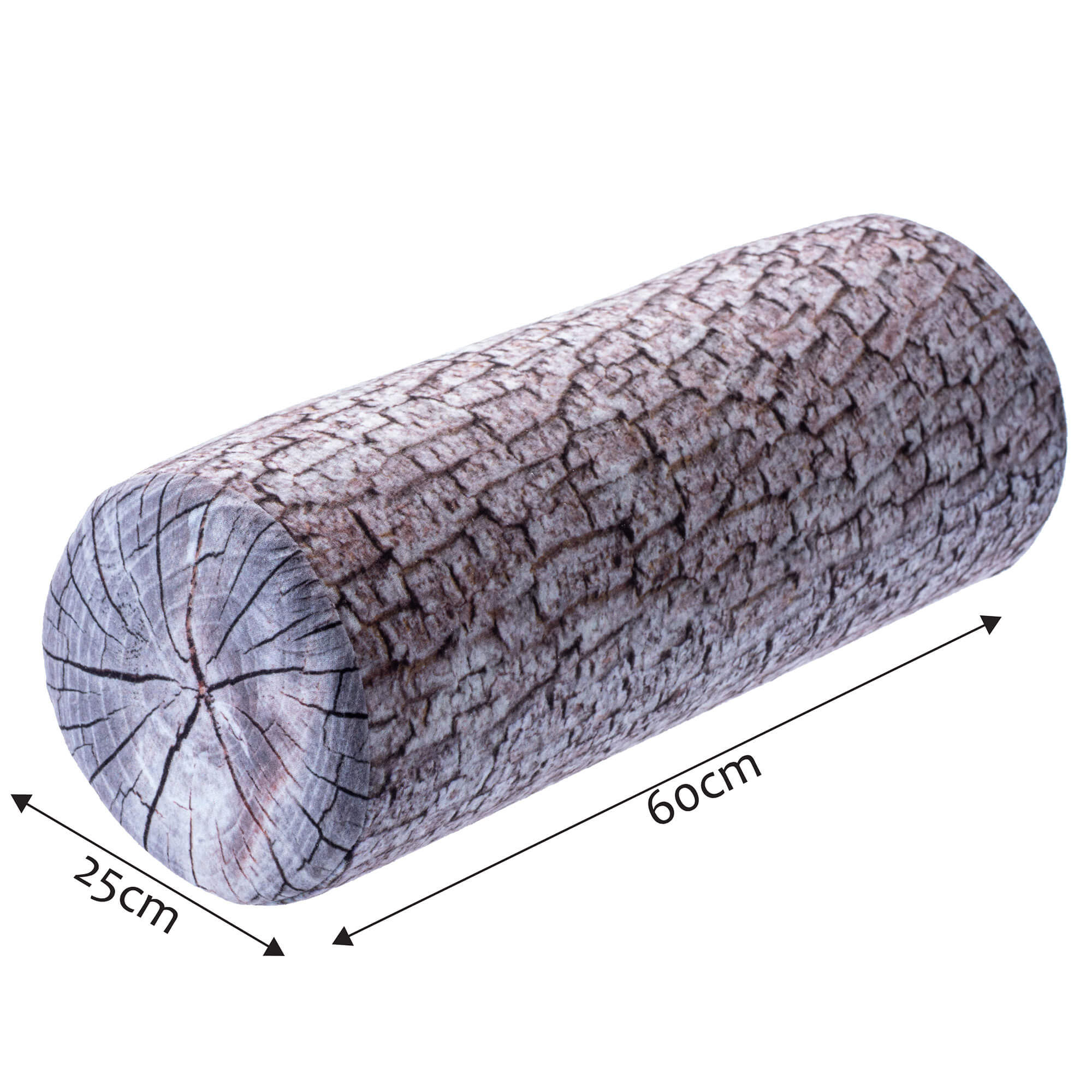 Poduszka anatomiczna wałek Cese 26 x 60 cm, srebrny