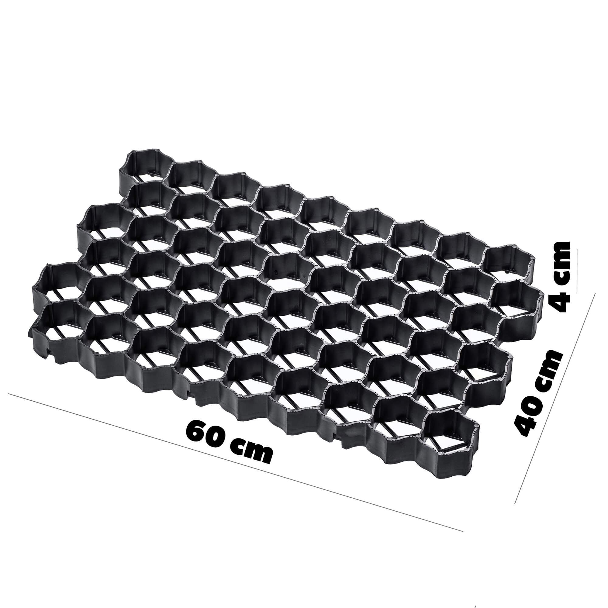 Kratka parkingowo-ogrodowa Lund 60 x 40 cm 1 szt. 0.24 m² czarna