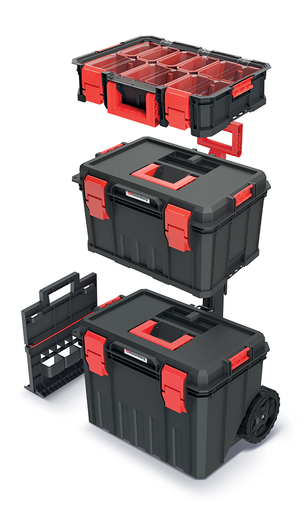 KISTENBERG Zestaw Skrzyń narzędziowych Modular Solution 4w1 B - KMSS553585B - czarny