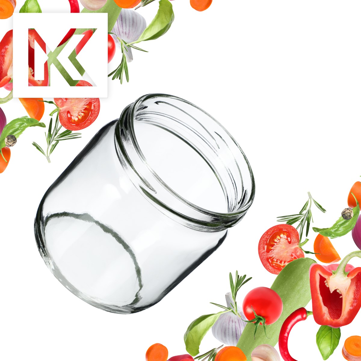 Słoiki na przetwory Salla 425ml fi 82 mm 48szt + wieczko Krata z serduszkiem