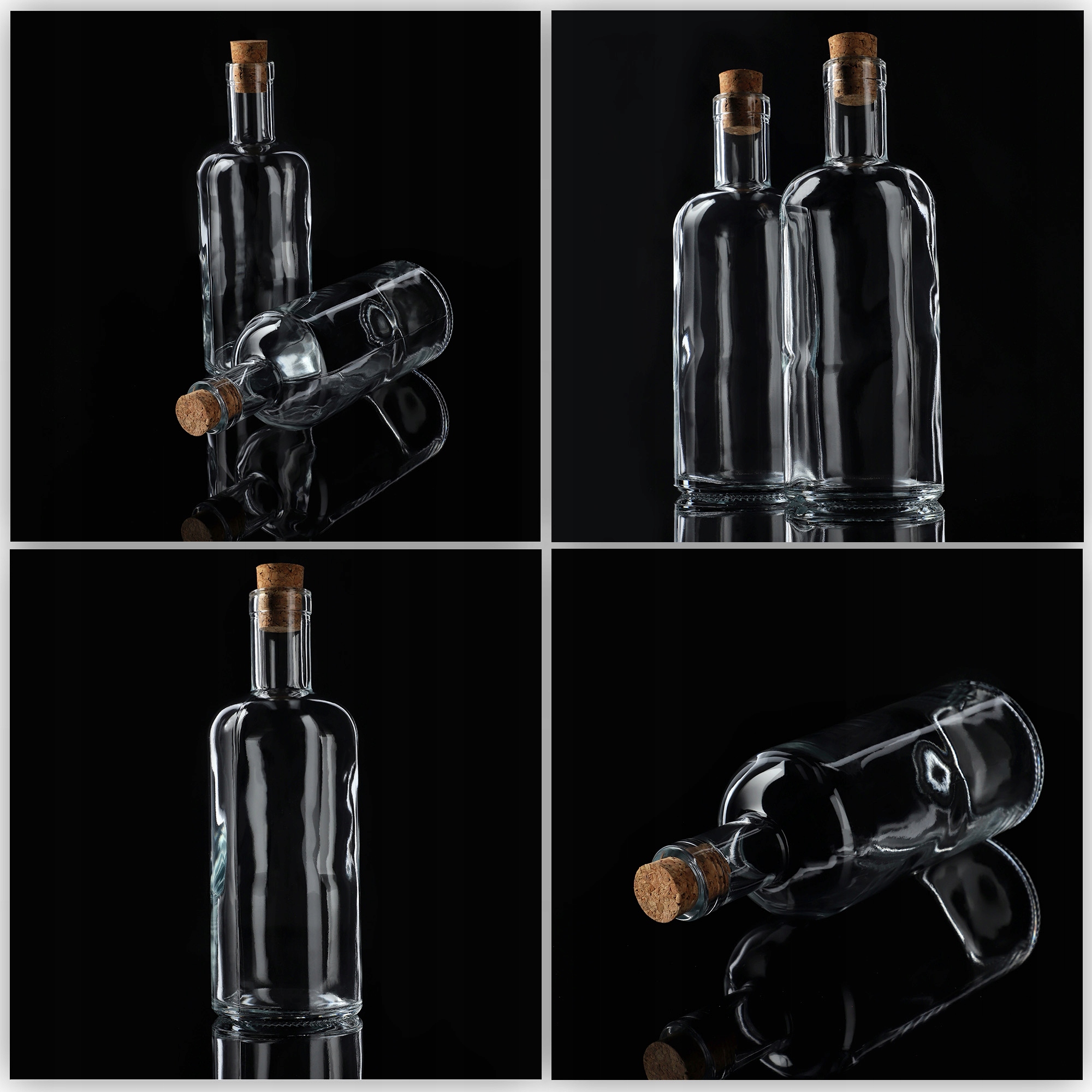 Butelka z korkiem 700 ml, przezroczysta
