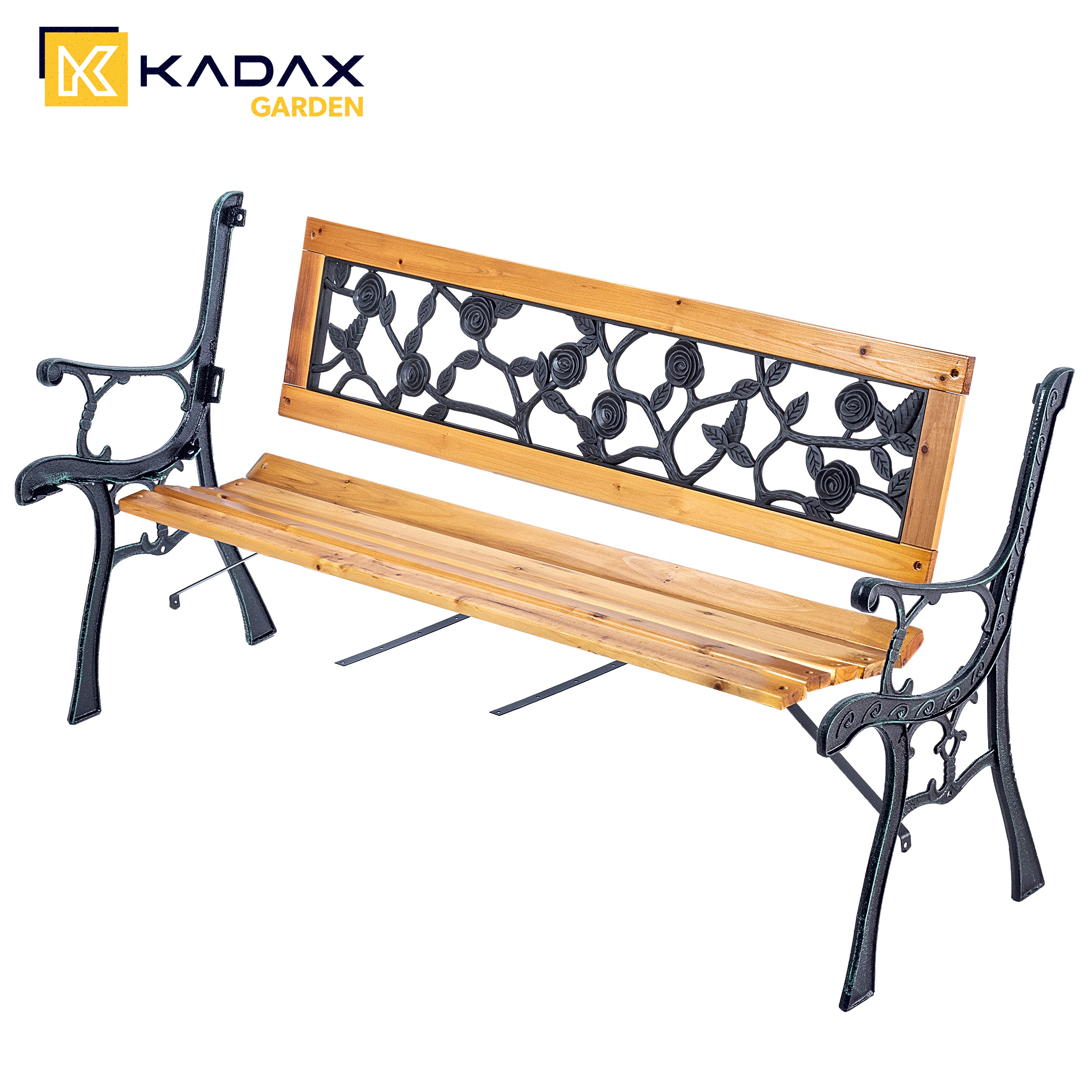 Ławka ogrodowa Sables drewniana 122x53x73cm